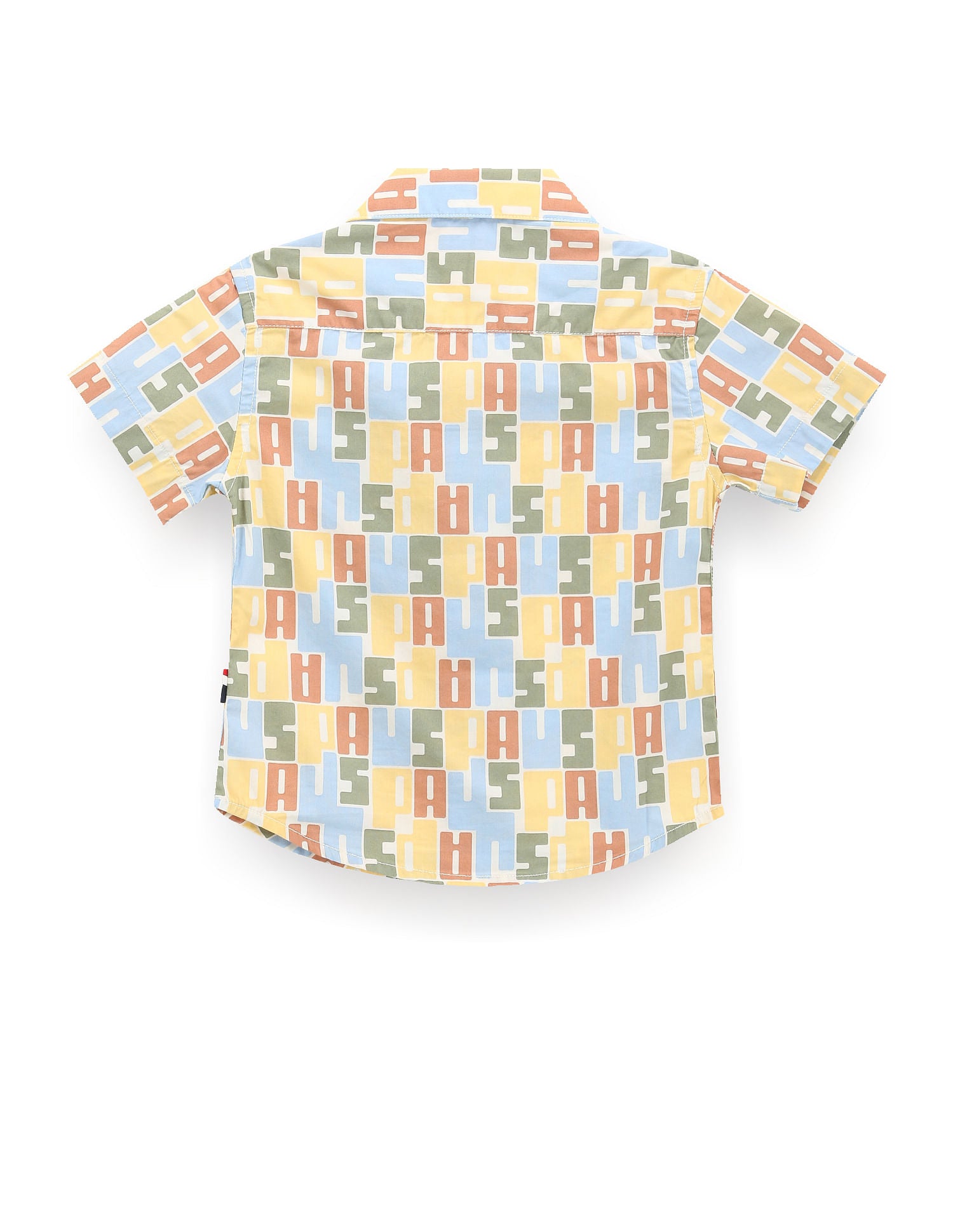Notch Collar Cotton Shirt Yellow, Blue and Green - U.S. Polo Assn. India | Large