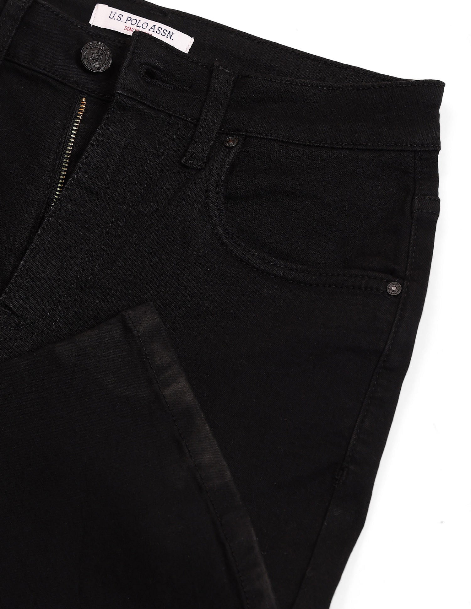 High Rise Skinny Bootcut Jeans Jet Black - U.S. Polo Assn. India | Large