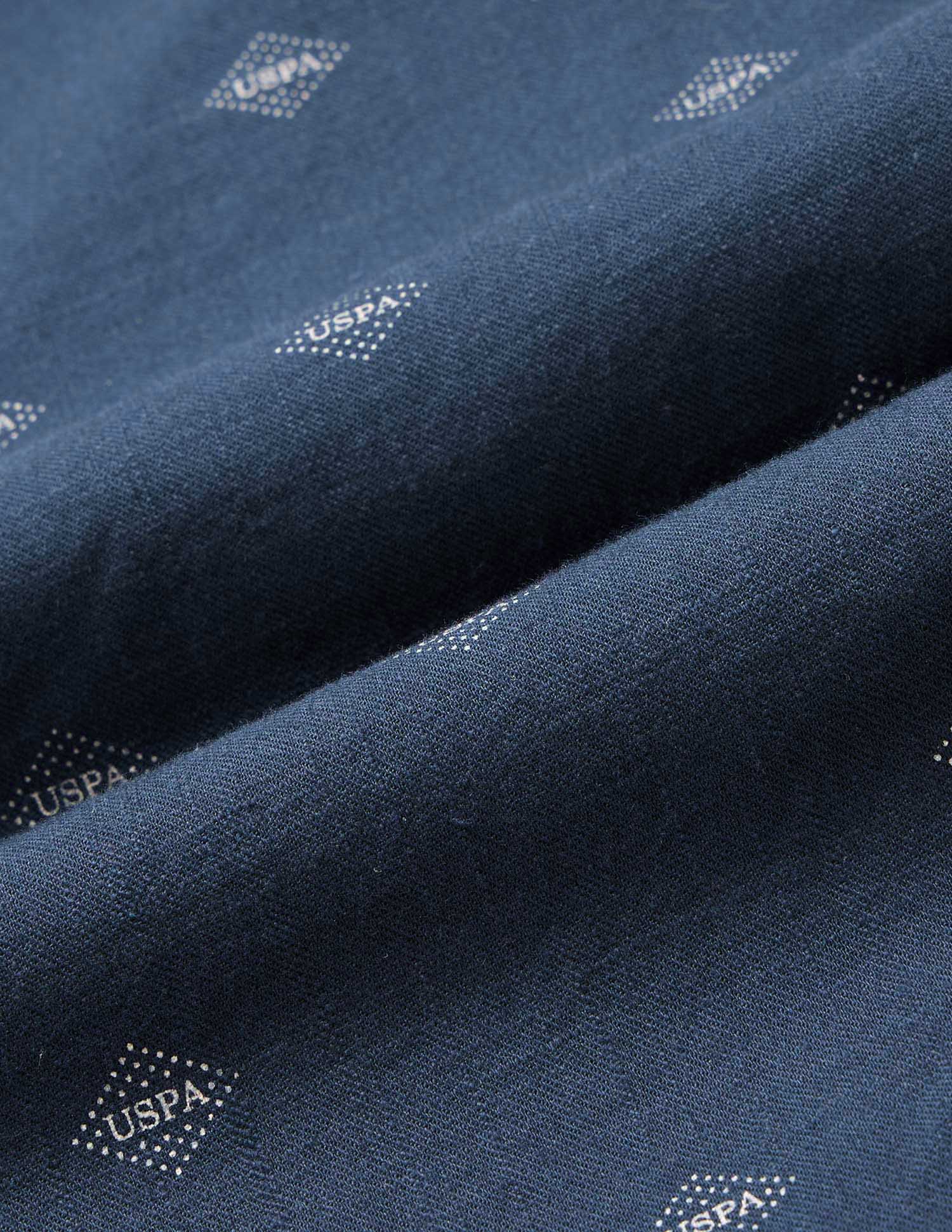 Boys Brand Printed Twill Shirt Navy - U.S. POLO ASSN. | Large