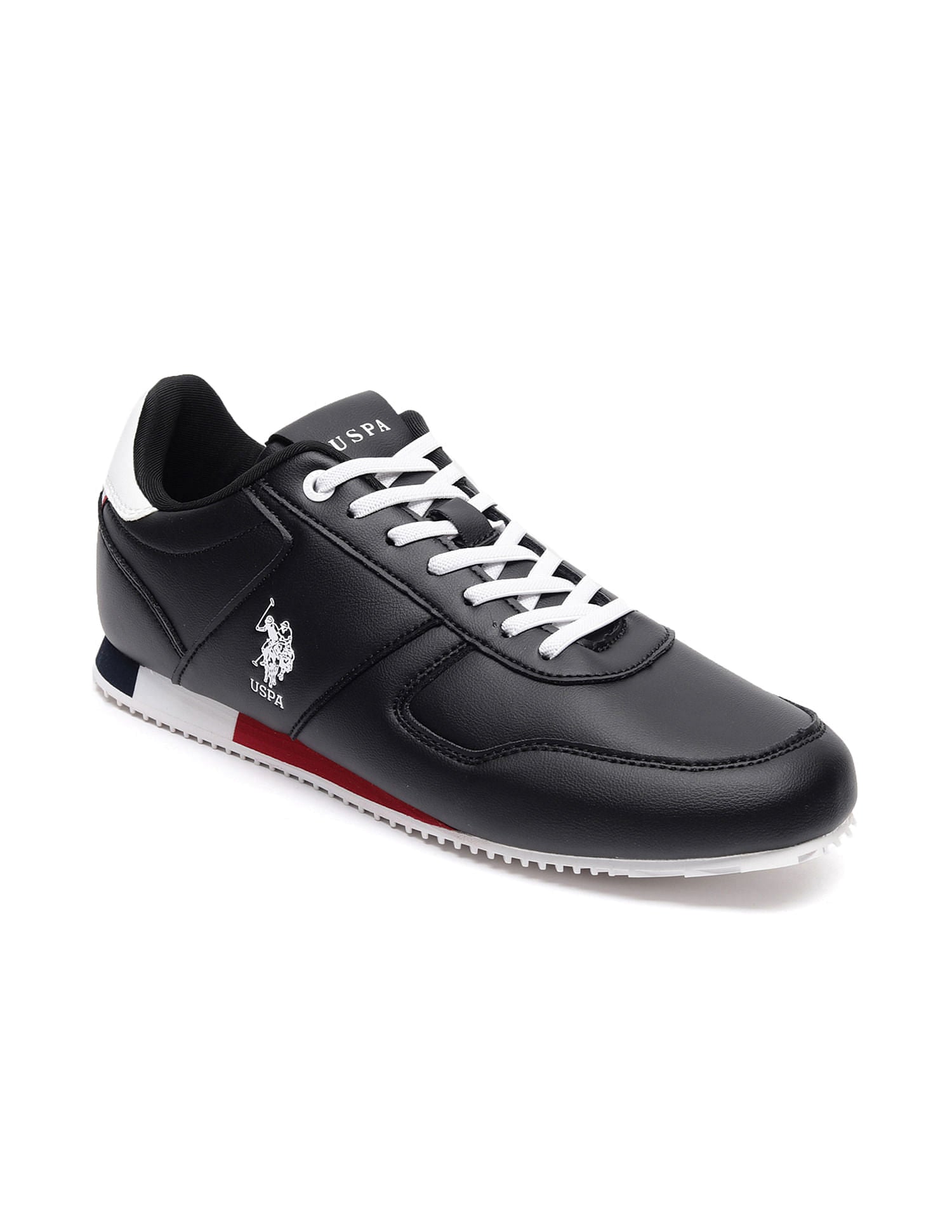 Men Sorrento 3.0 Black Retro Sneakers Black - U.S. Polo Assn. India | Large