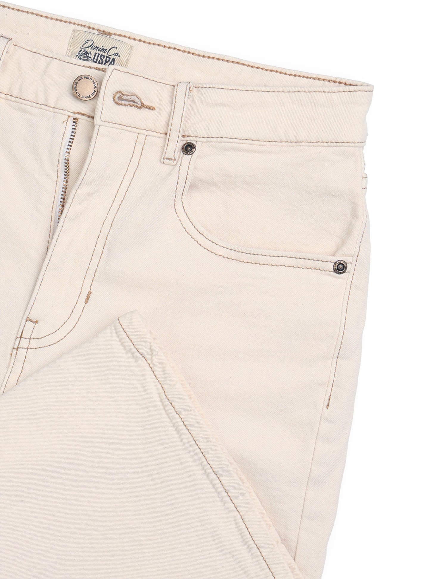 High Rise Flared Fit Jeans White - U.S. Polo Assn. India | Large