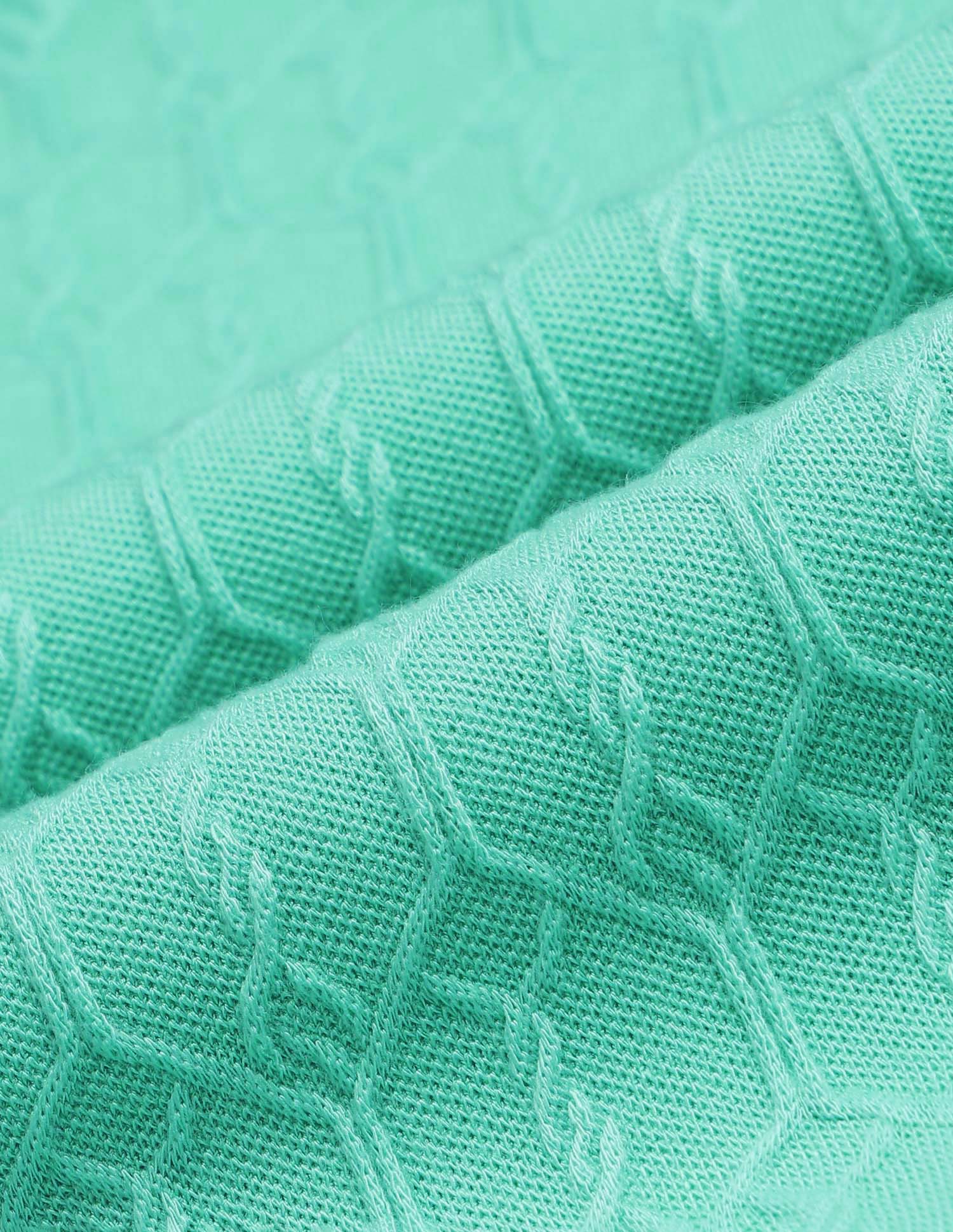 Boys Textured Pure Cotton Polo Shirt Mint - U.S. POLO ASSN. | Large