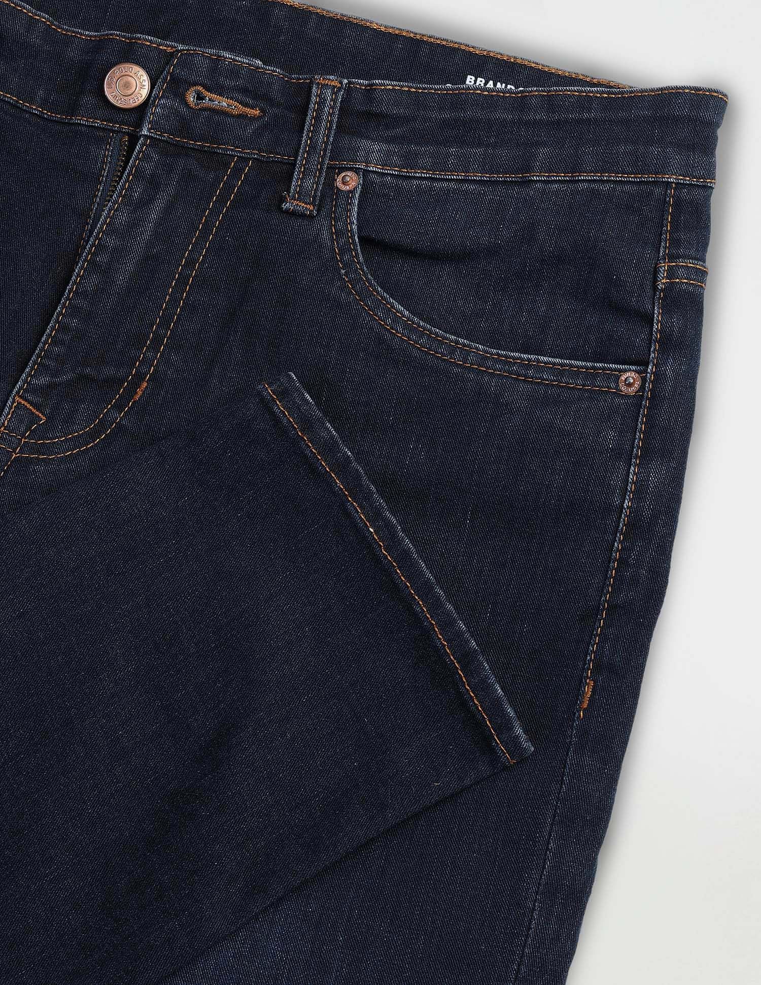 Brandon Slim Tapered Fit Blue Jeans Dark Blue - U.S. Polo Assn. India | Large
