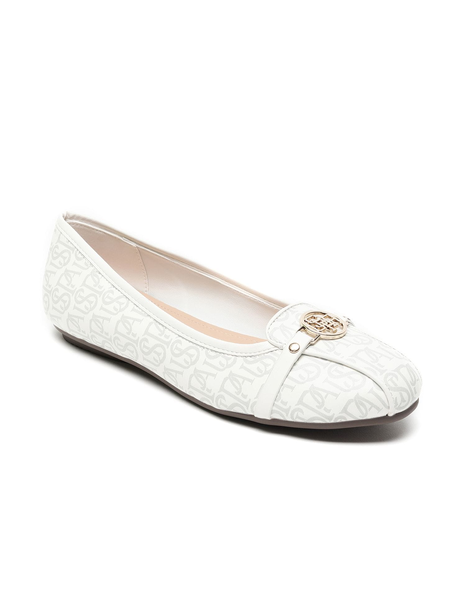 Brand Print Alina 2.0 Ballerinas White - U.S. Polo Assn. India | Large