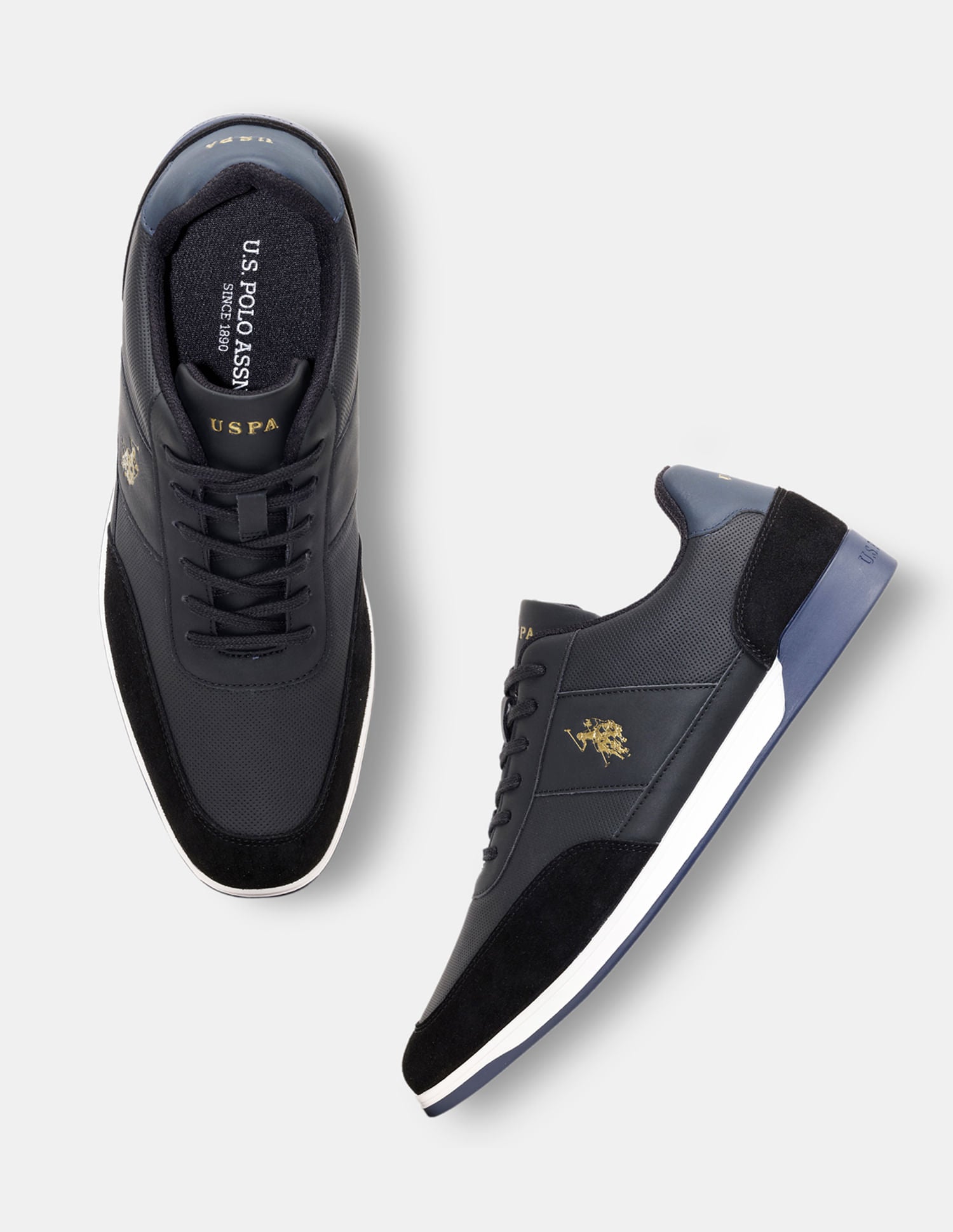 Men Moreno Smart Casuals Sneakers Black - U.S. POLO ASSN. | Large