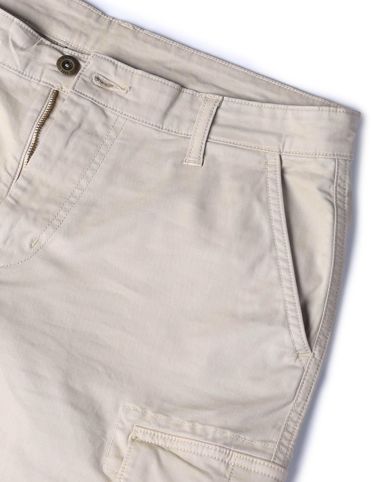 Twill Regular Fit Cargo Shorts Beige - U.S. POLO ASSN. | Large