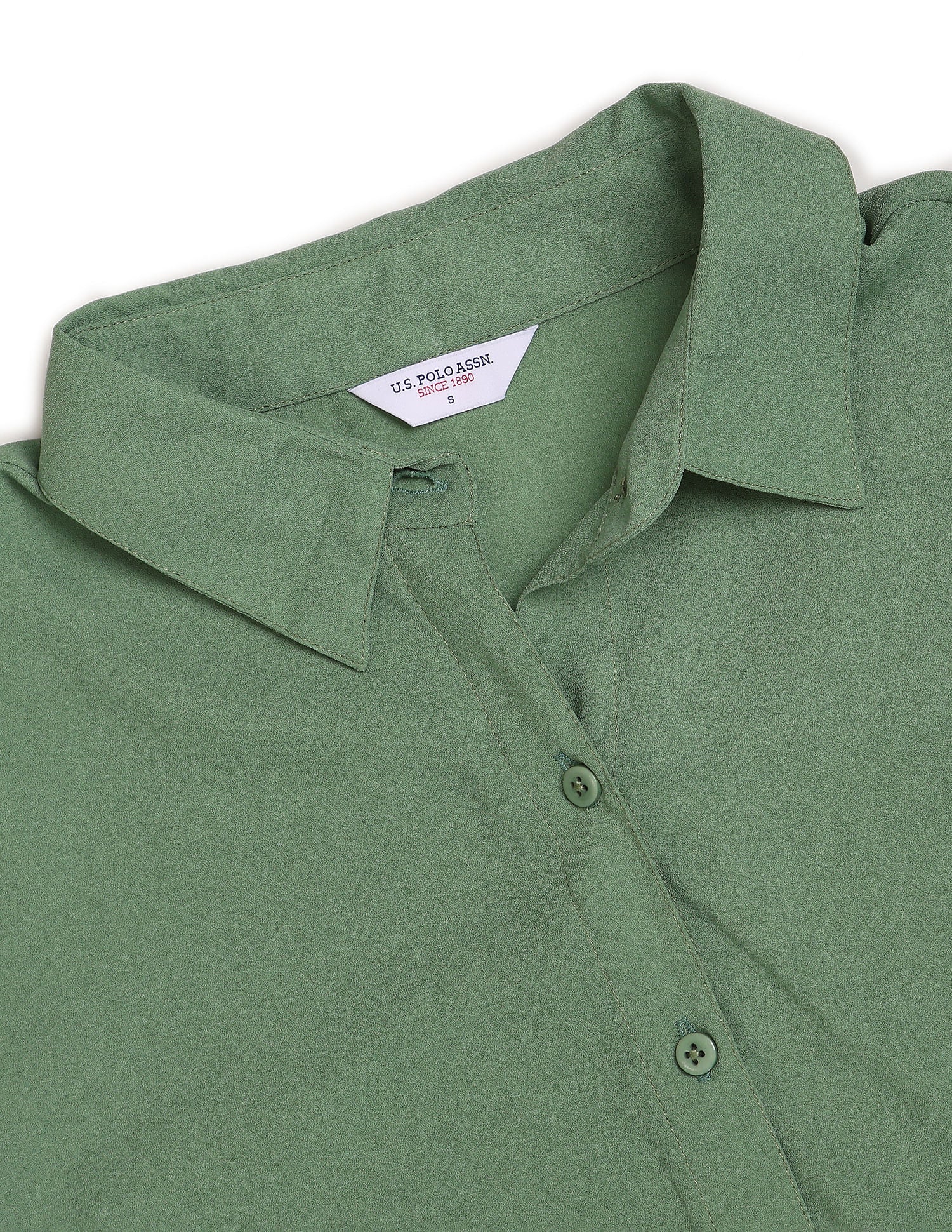 Long Sleeve Solid Top Green - U.S. POLO ASSN. | Large