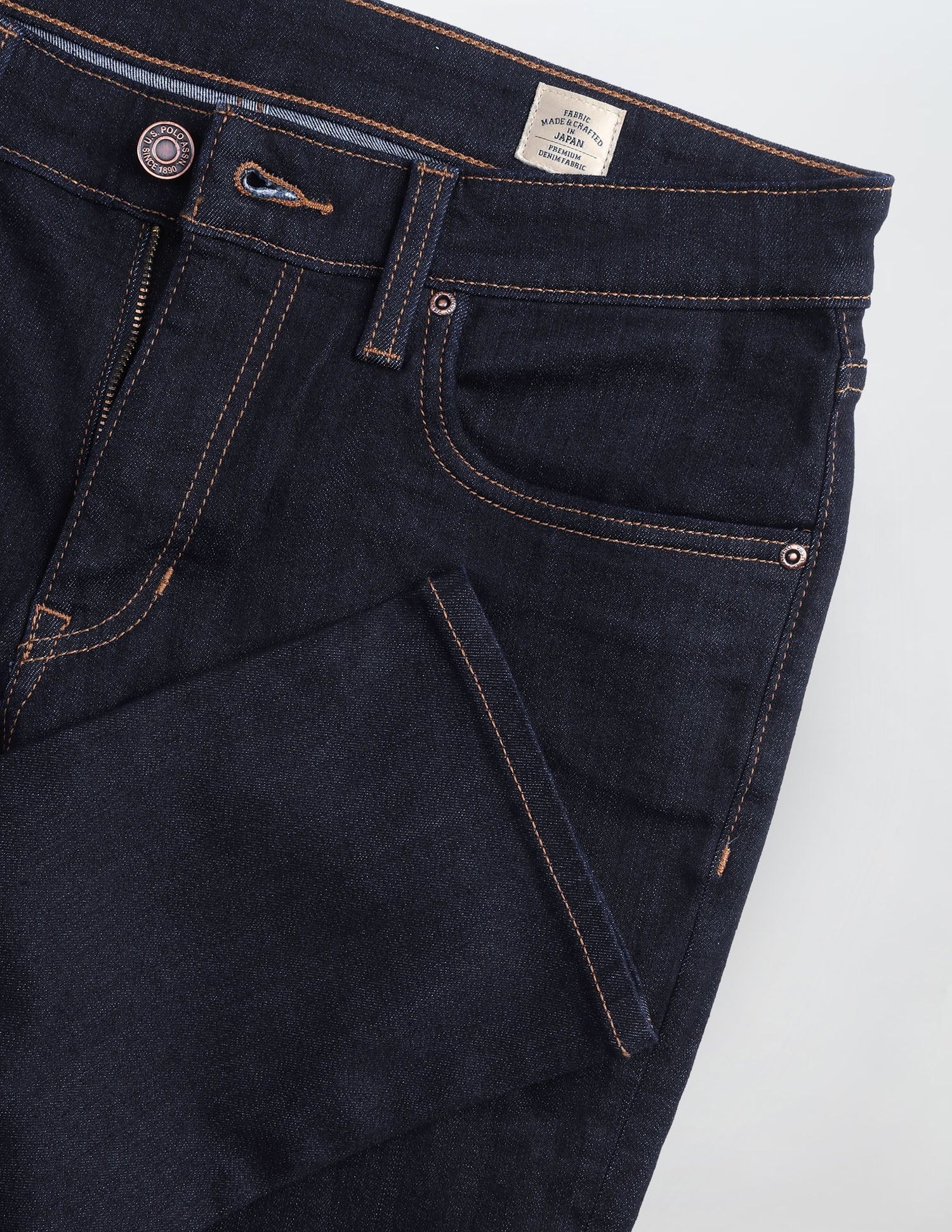 Brandon Slim Tapered Fit Blue Jeans Dark Blue - U.S. Polo Assn. India | Large