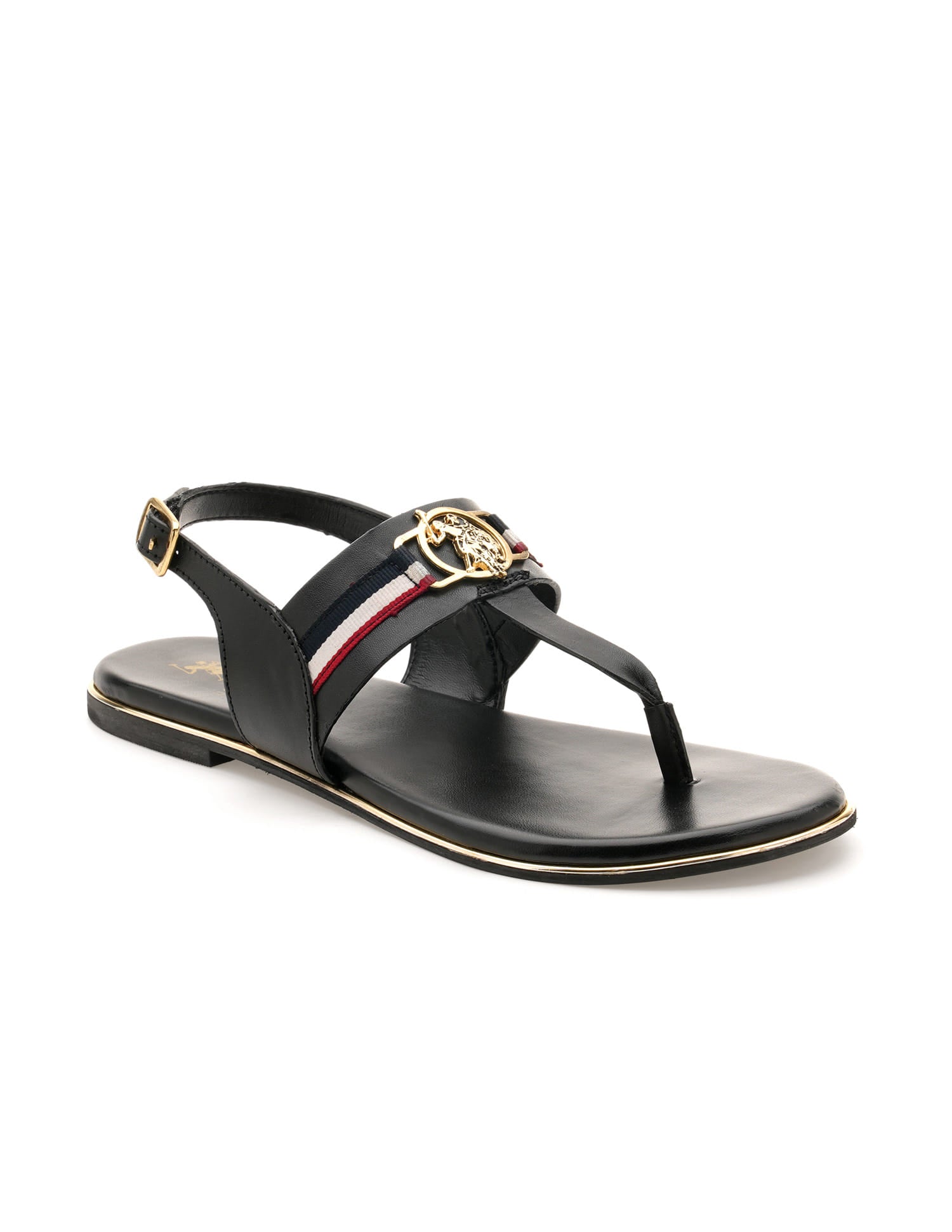 Women Beatrix Solid Flats Black - U.S. Polo Assn. India | Large