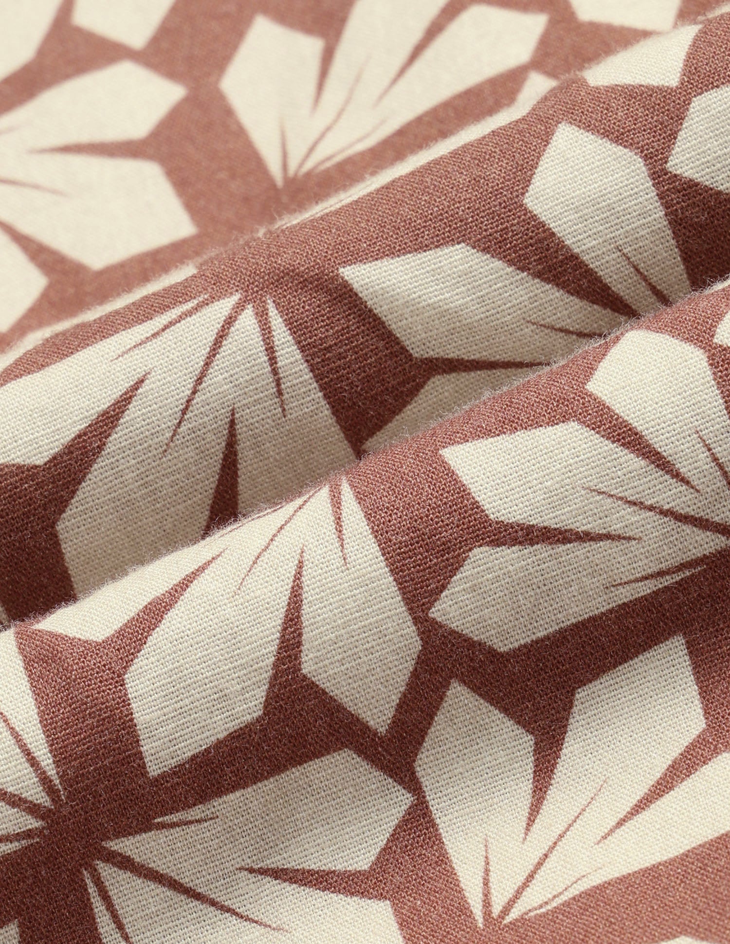 Pacho X Geometric Printed Tailored Fit Shirt Rust - U.S. Polo Assn. India | Large