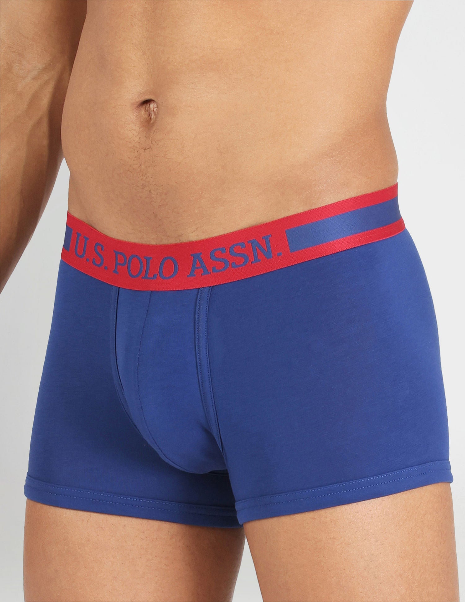 Cotton Spandex Solid I101 Premium Trunks - Pack Of 1 Sailor Navy - U.S. POLO ASSN. | Large