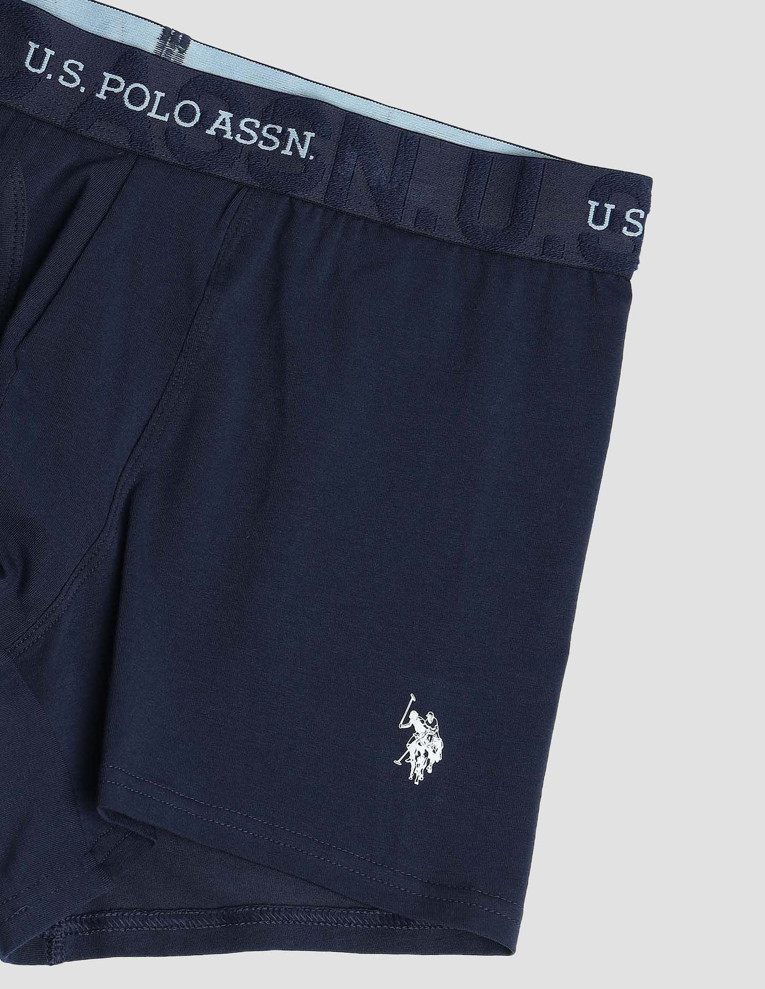 Anti Microbial Solid ET007 Trunks - Pack of 1 Navy - U.S. POLO ASSN. | Large