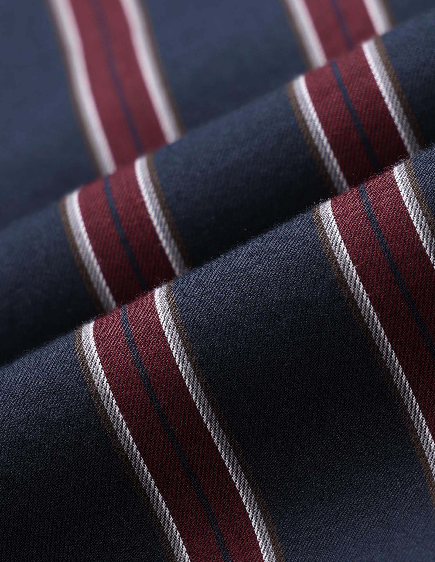 Vertical Striped Pure Cotton Shirt Navy - U.S. Polo Assn. India | Large