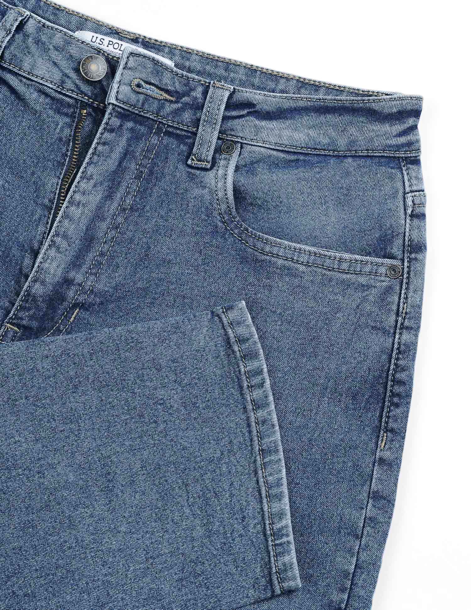 High Rise Carrot Fit Jeans Blue - U.S. POLO ASSN. | Large