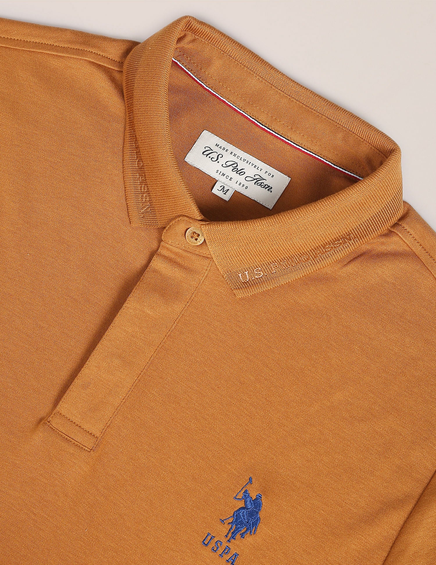 Solid Luxury Polo Shirt Rust - U.S. Polo Assn. India | Large