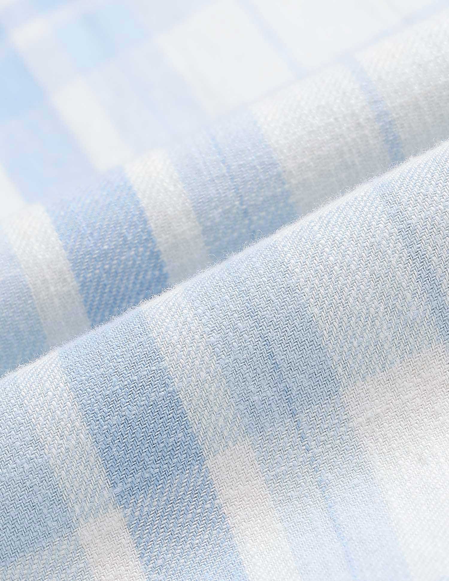 Tartan Checked Slim Fit Shirt Light Blue - U.S. Polo Assn. India | Large