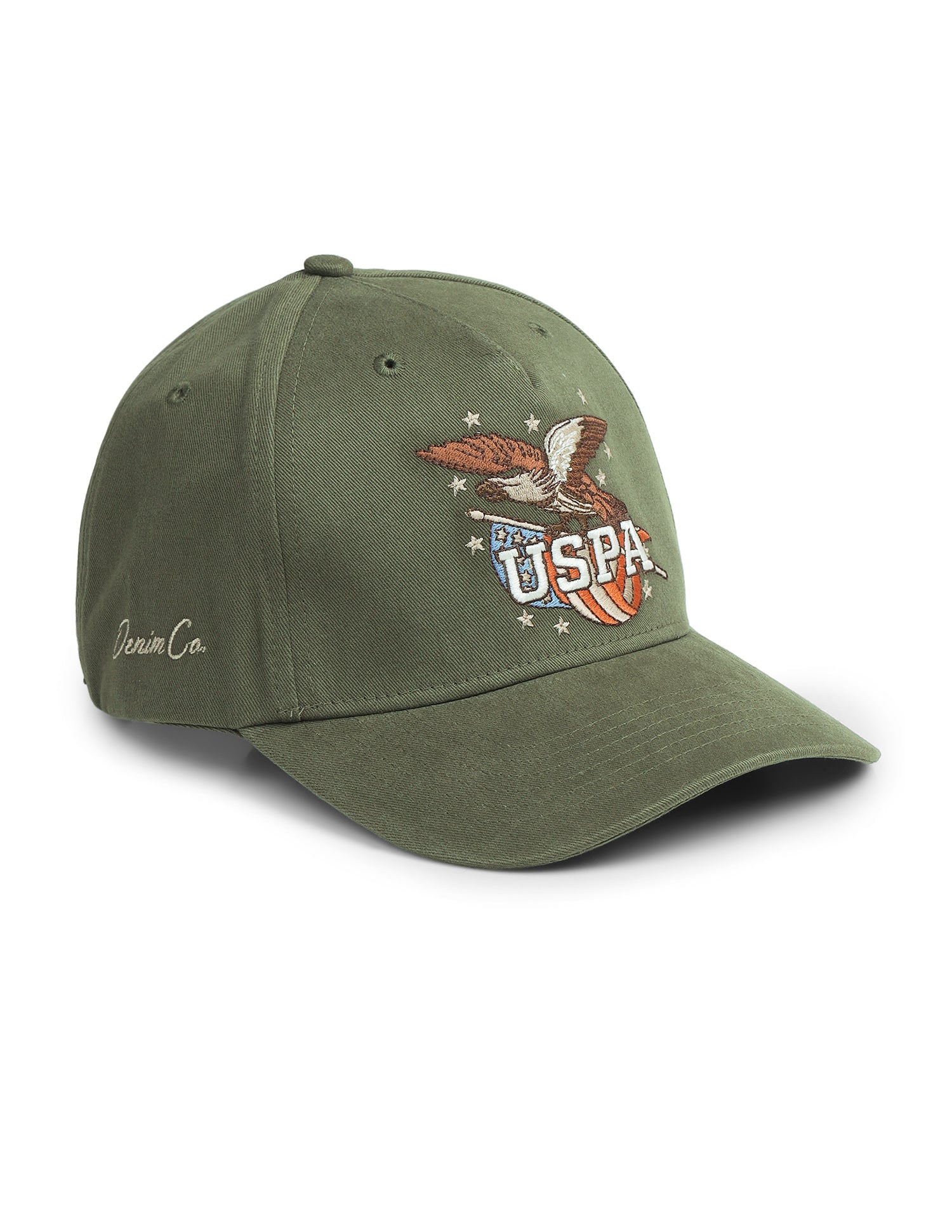 Brand Embroidered Twill Cap Olive - U.S. Polo Assn. India | Large