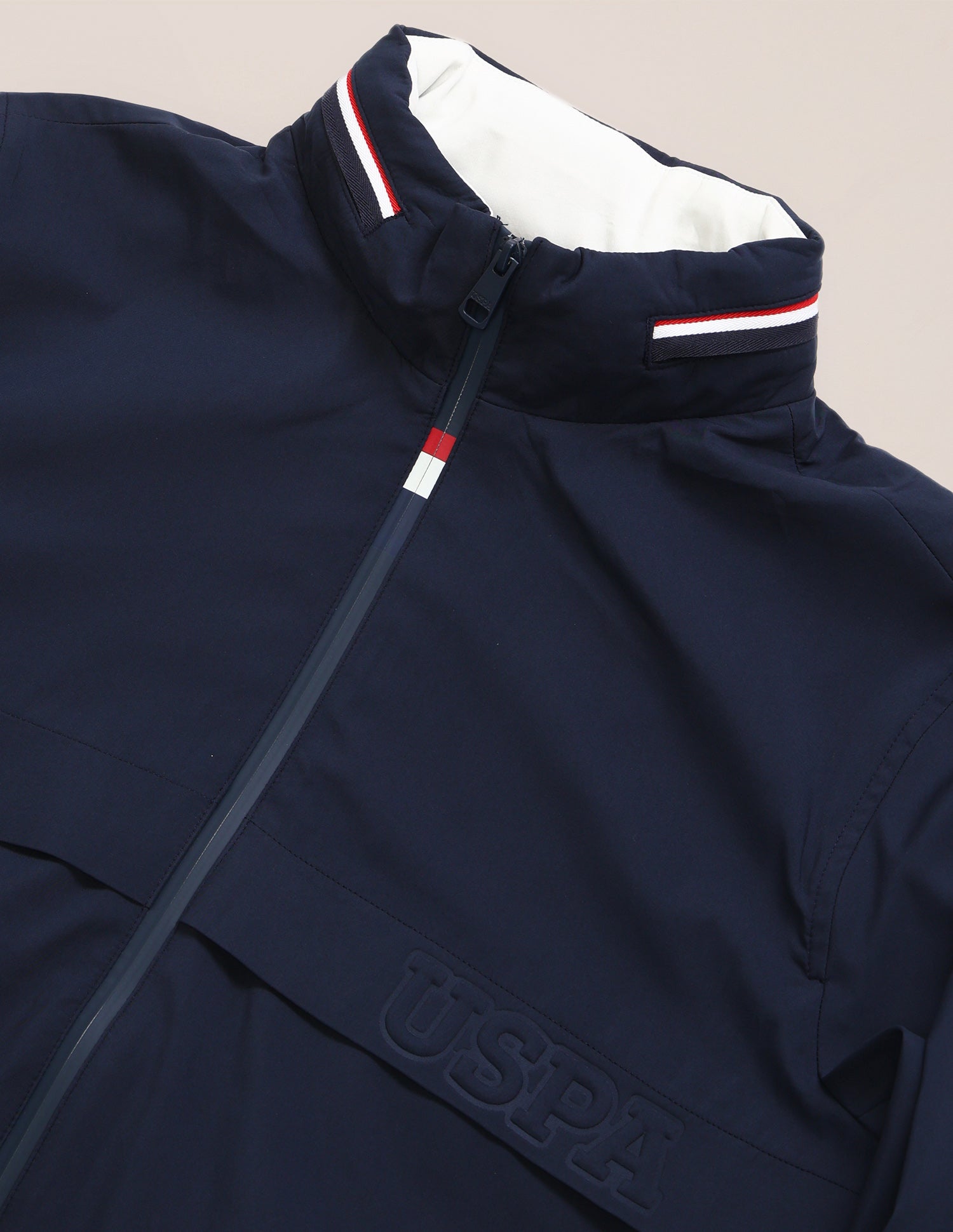 Solid Regular Fit Jacket Navy - U.S. Polo Assn. India | Large