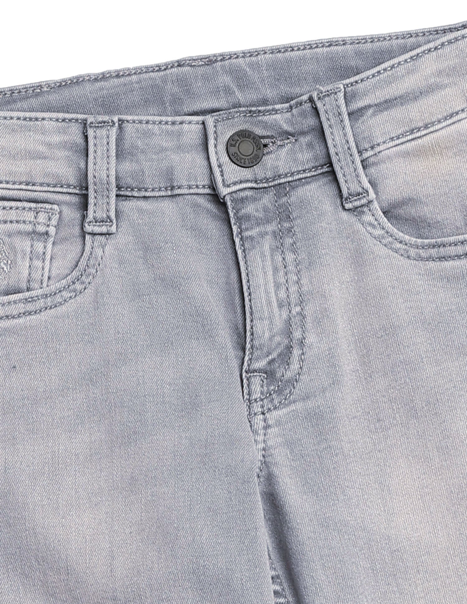 Boys Slim Fit Stone Washed Jeans Light Wash - U.S. POLO ASSN. | Large