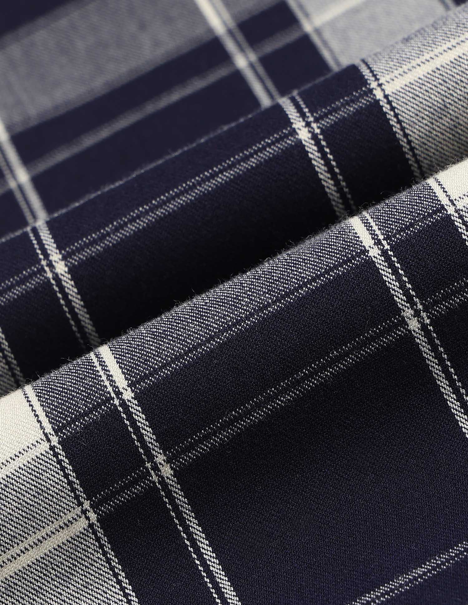 Tartan Checked Tailored Fit Shirt Navy - U.S. Polo Assn. India | Large