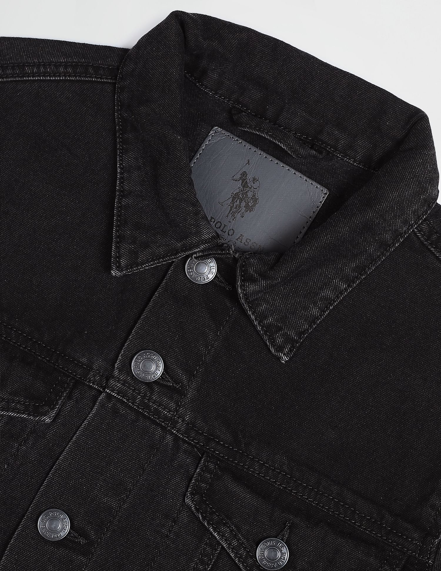 Denim Trucker Jacket Black - U.S. POLO ASSN. | Large