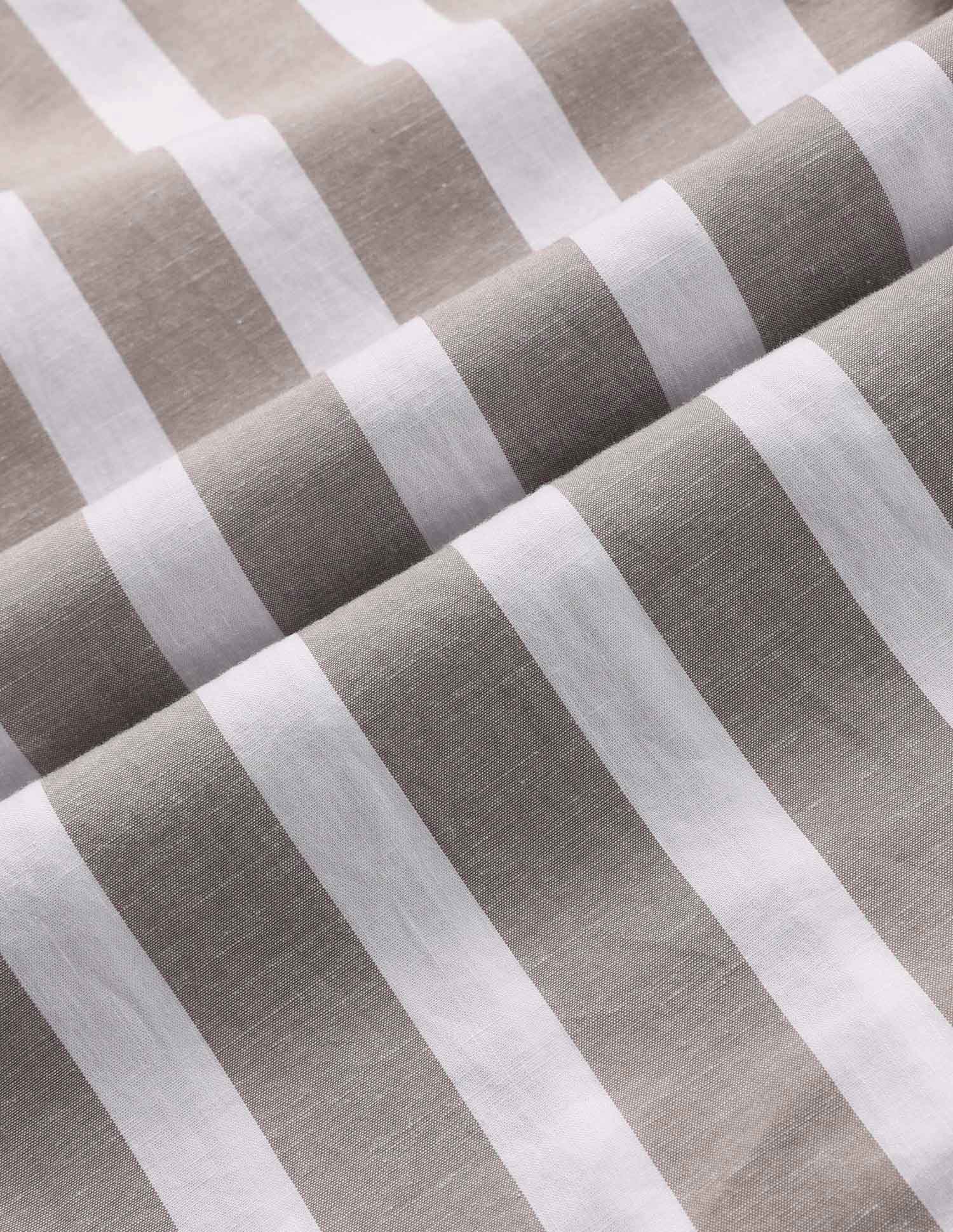 Vertical Striped Tailored Fit Shirt Choco - U.S. Polo Assn. India | Large