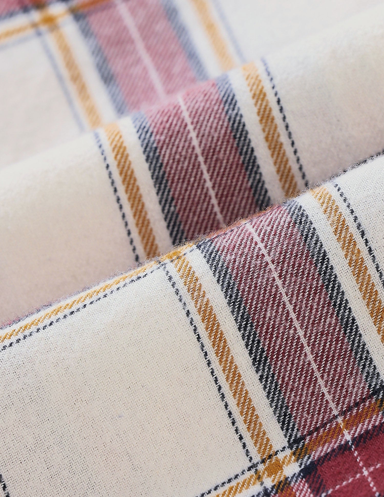 Twill Plaid Checked Hooded Shirt Off White - U.S. Polo Assn. India | Large