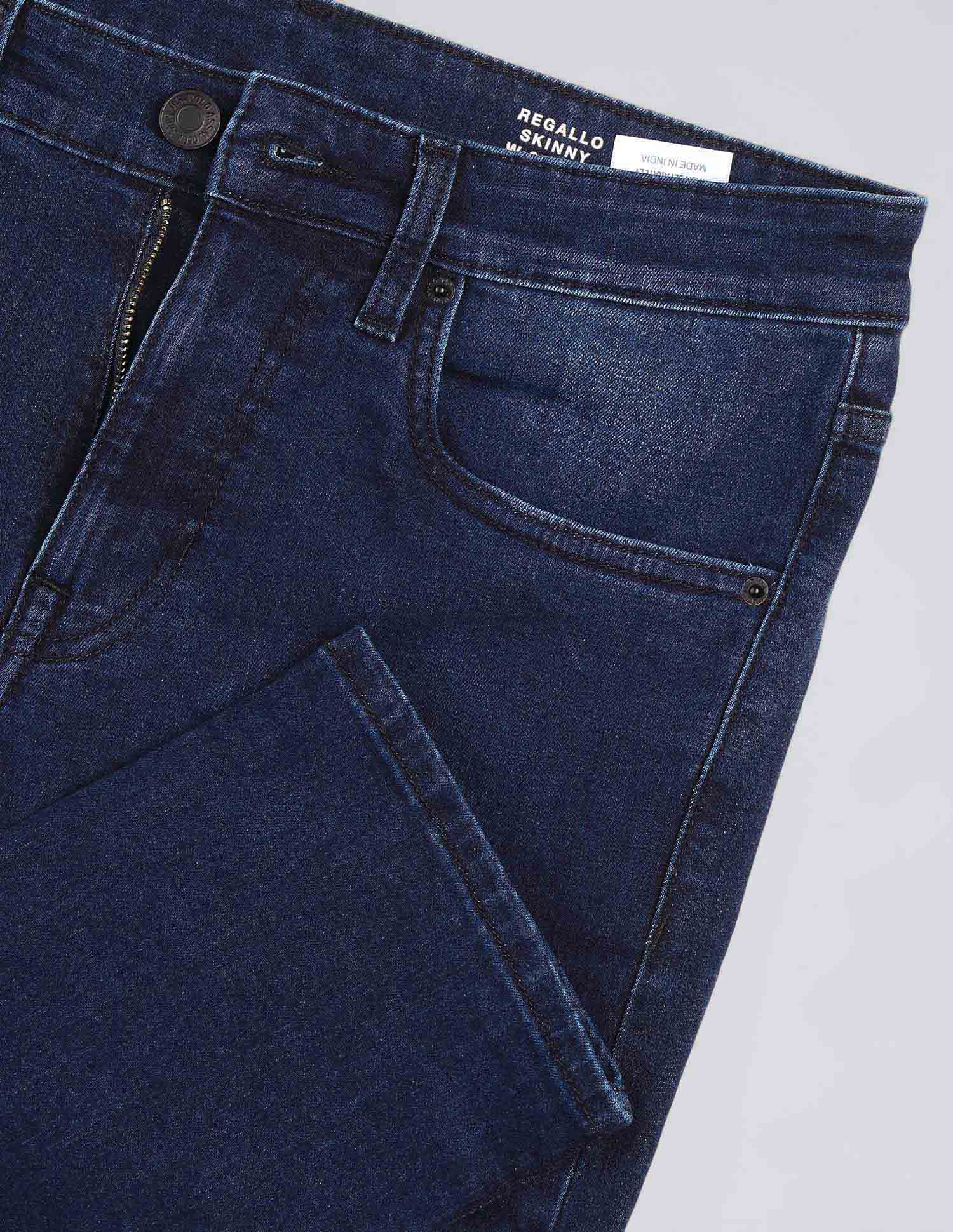 Regallo Skinny Fit Blue Jeans Dark Blue - U.S. Polo Assn. India | Large
