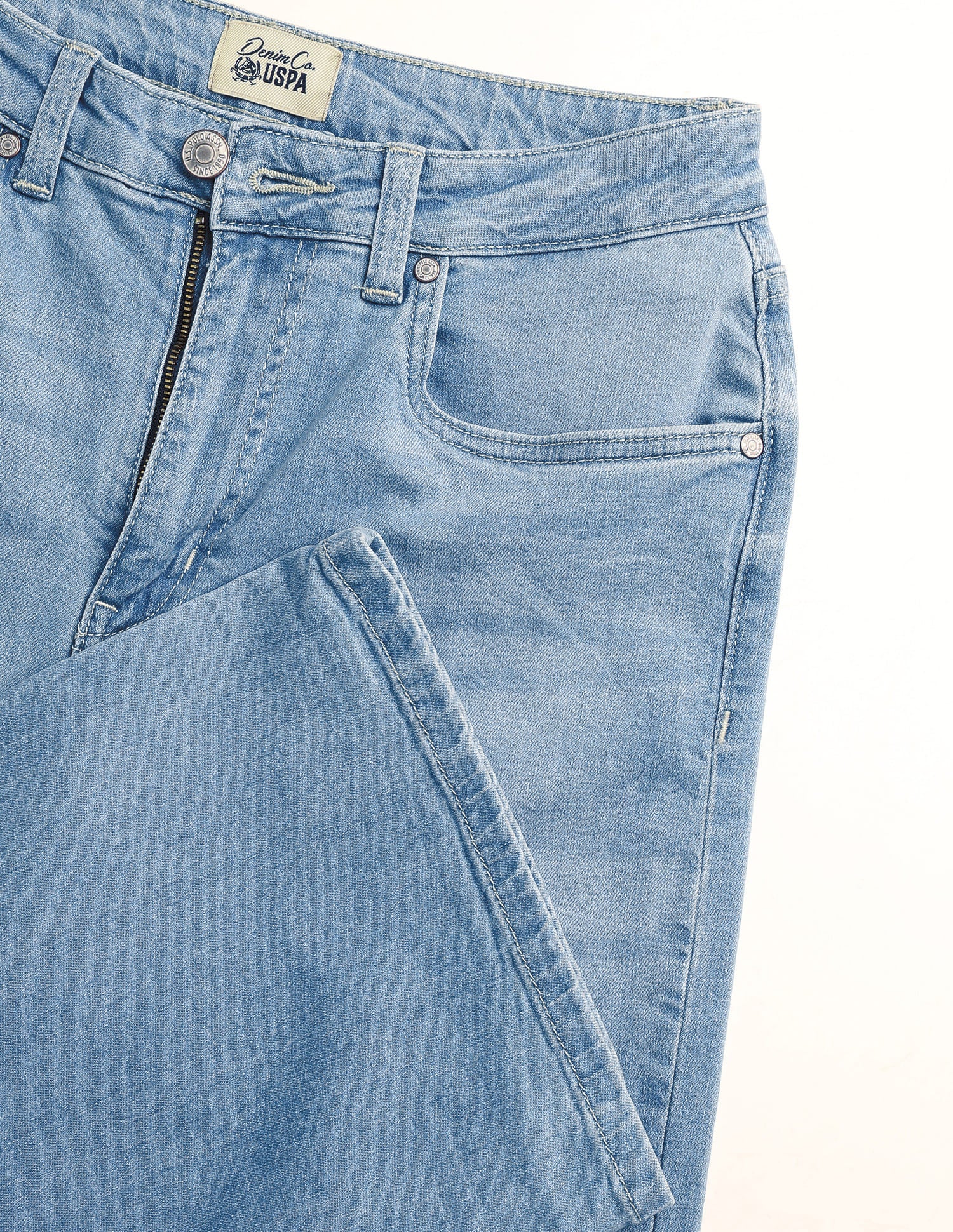 High Rise Wide Leg Fit Jeans Blue - U.S. Polo Assn. India | Large