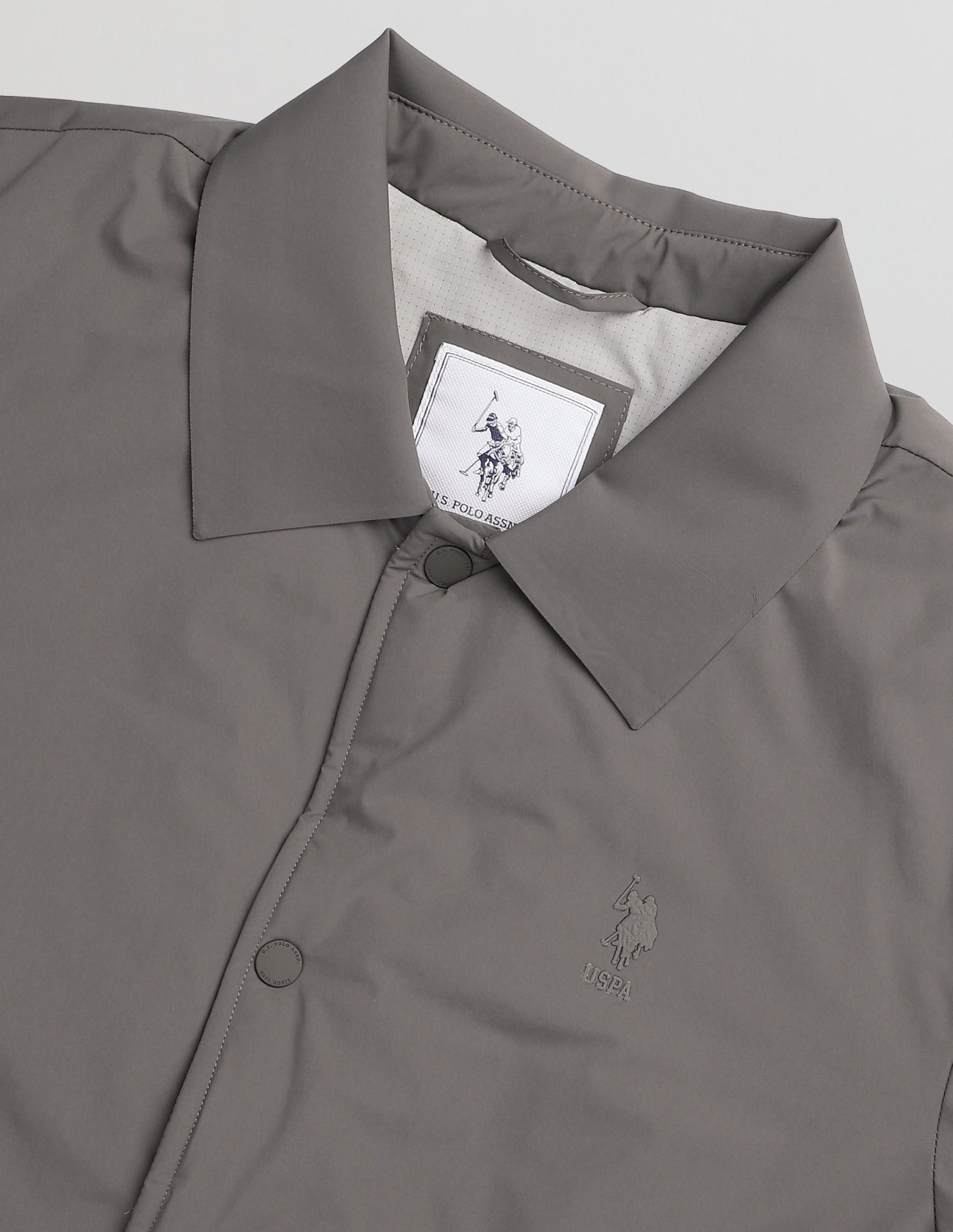 Solid Regular Fit Jacket Grey - U.S. POLO ASSN. | Large