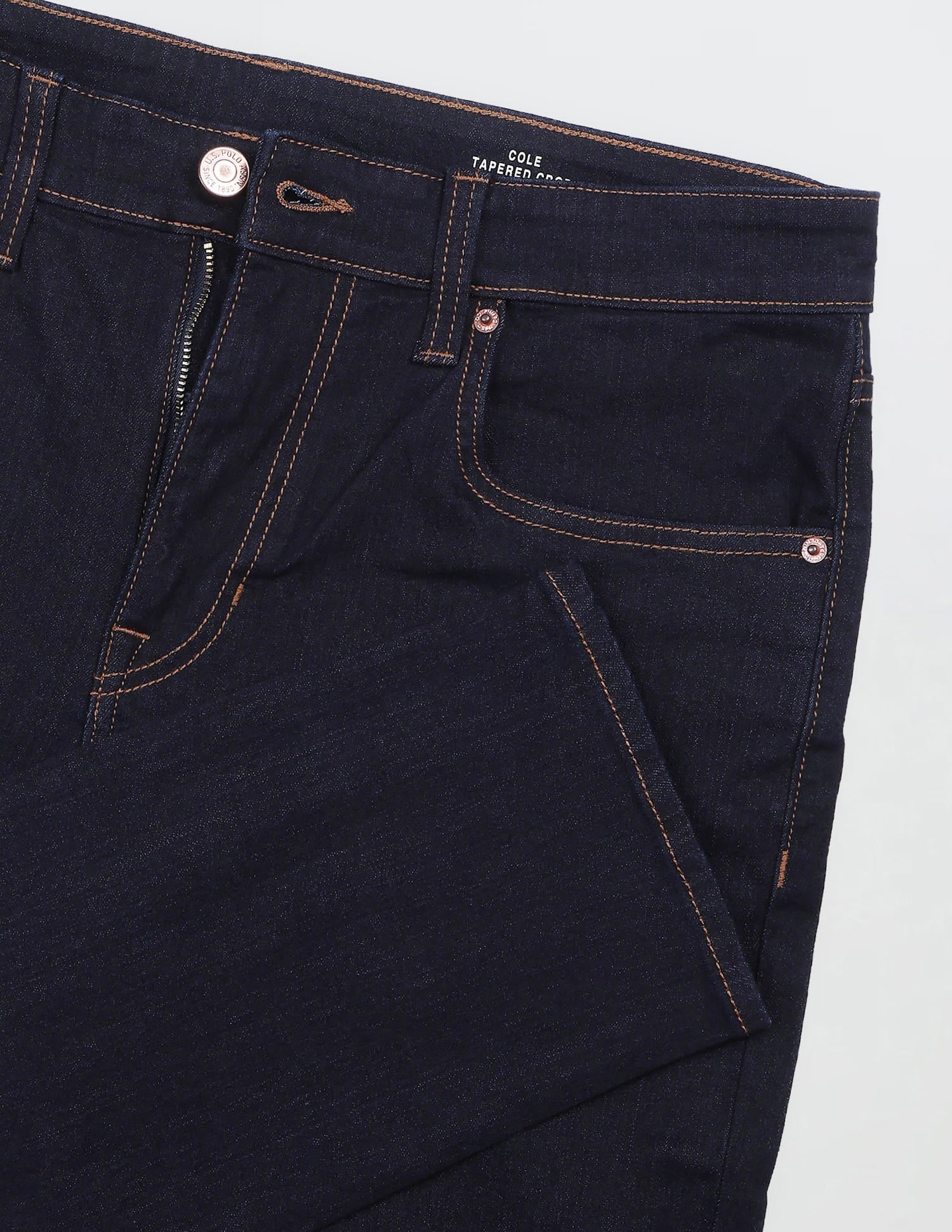 Solid Straight Fit Jeans Blue - U.S. Polo Assn. India | Large