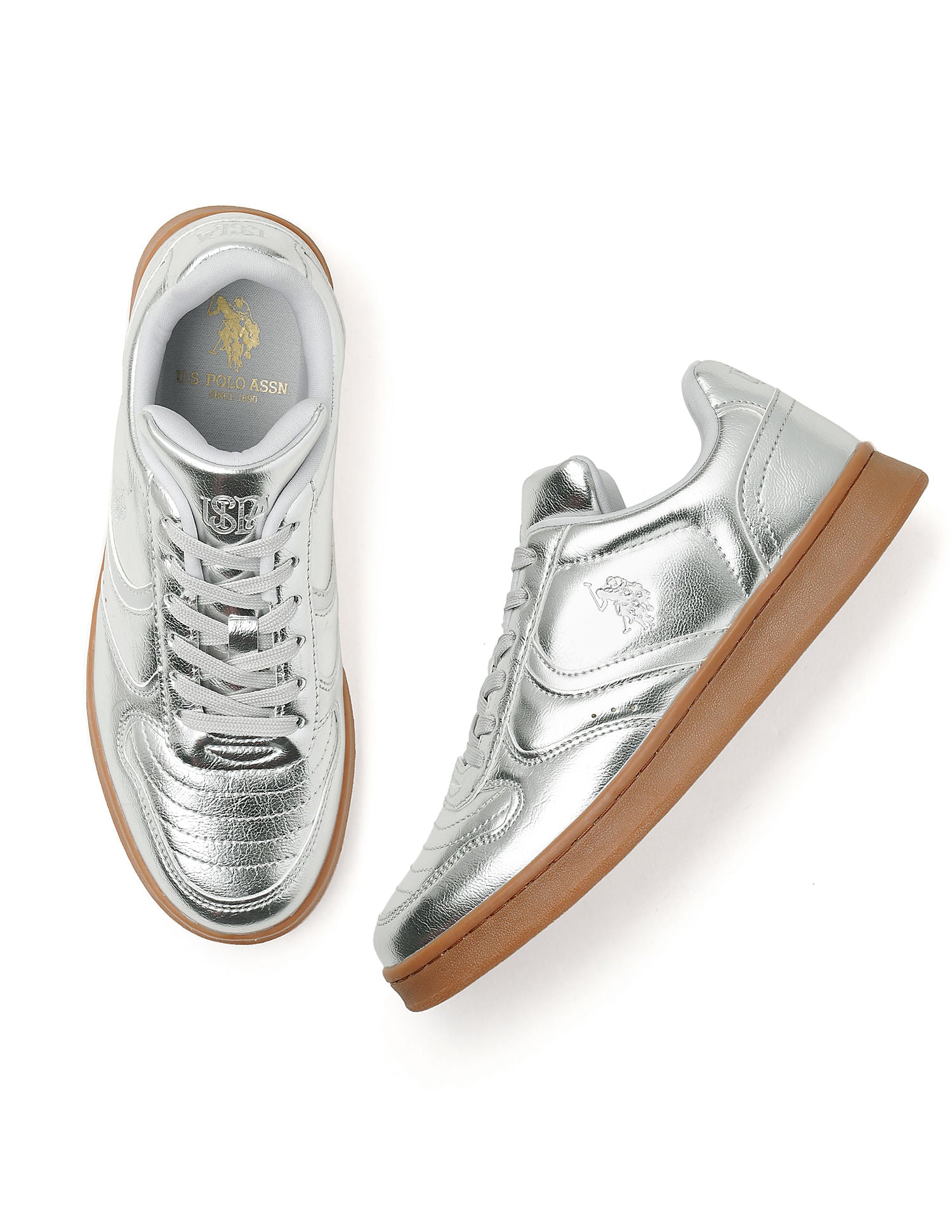 Colour Block Livia Sneakers Silver - U.S. POLO ASSN. | Large