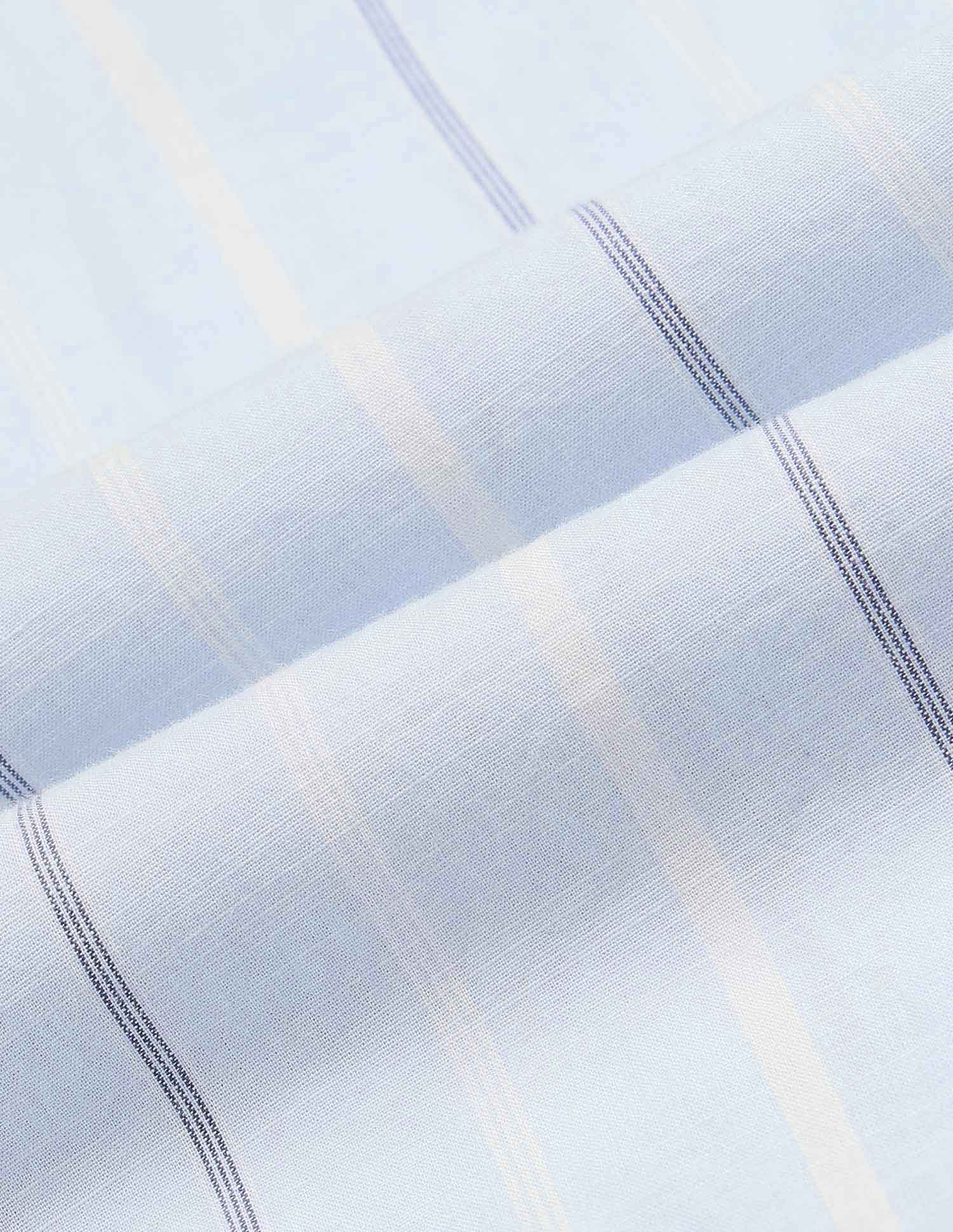 Vertical Striped Pure Cotton Shirt Light Blue - U.S. POLO ASSN. | Large