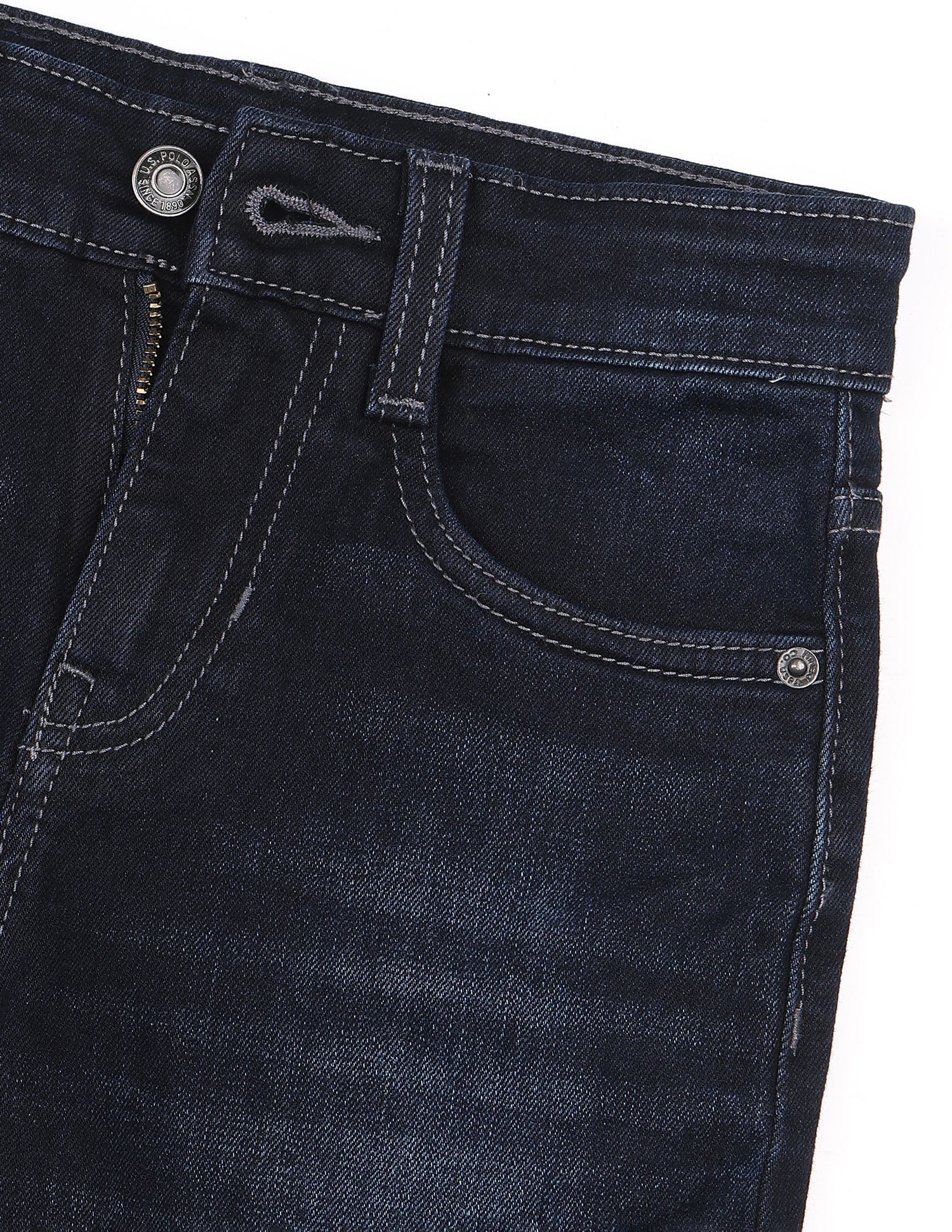 Baggy Fit Whiskered Jeans Dark Blue - U.S. Polo Assn. India | Large