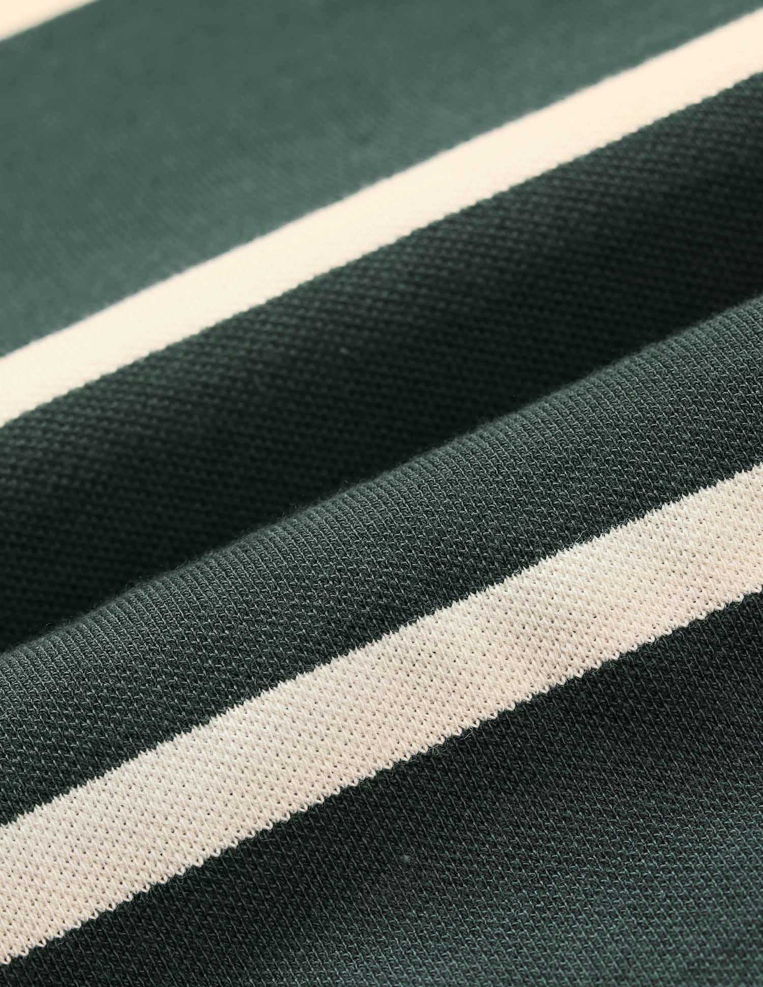 Horizontal Striped Working Holiday Polo Shirt Green - U.S. Polo Assn. India | Large