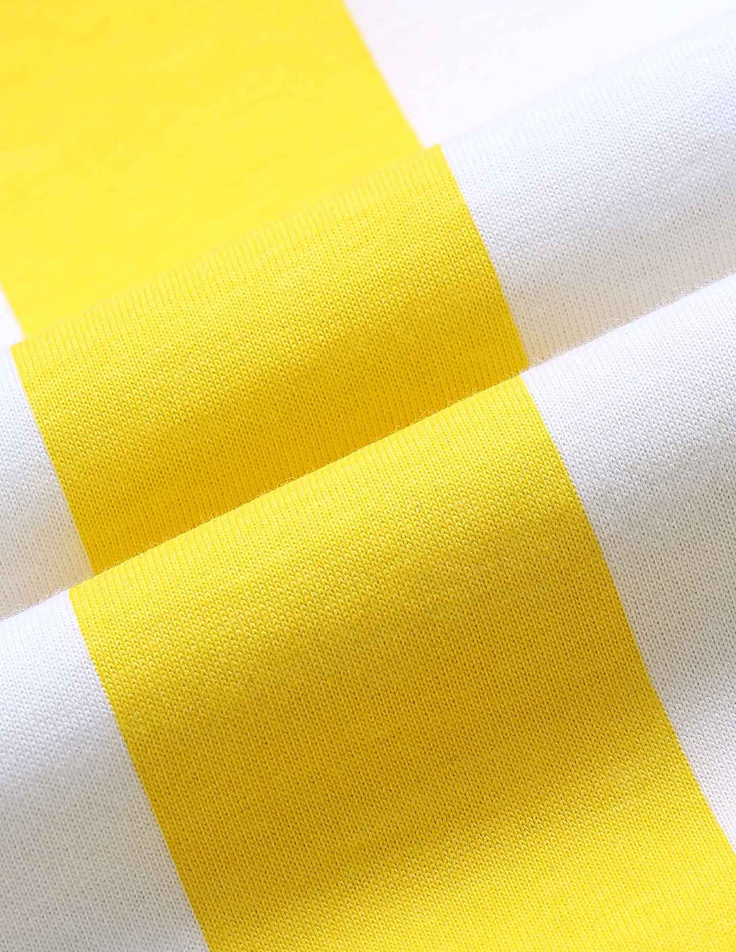 Boys Vertical Striped Regular Fit T-Shirt Yellow - U.S. Polo Assn. India | Large