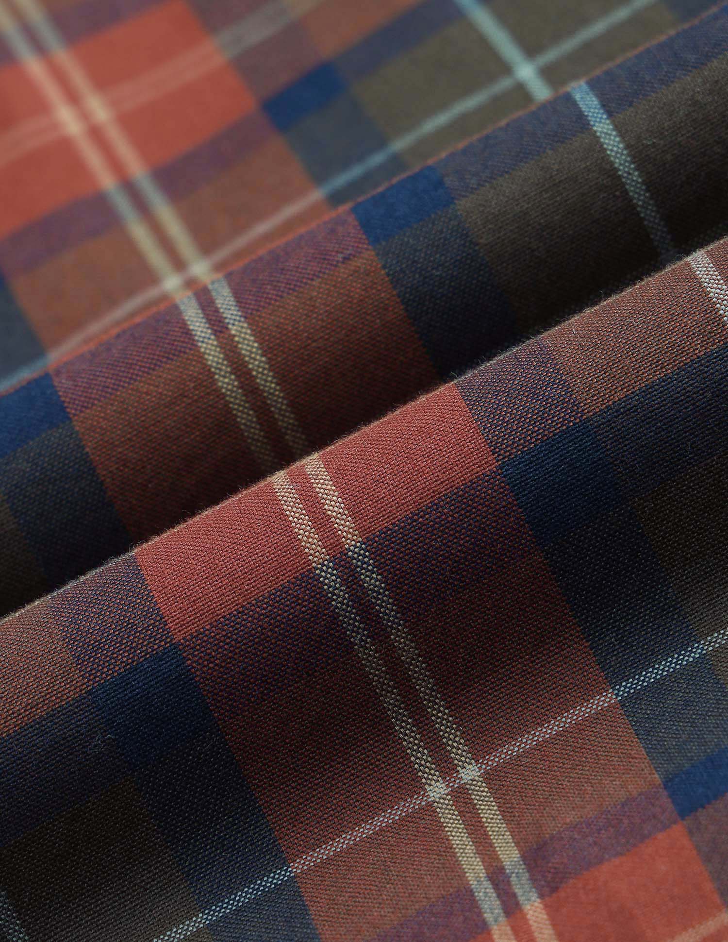 Tailored Fit Tartan Checked Shirt Rust - U.S. Polo Assn. India | Large