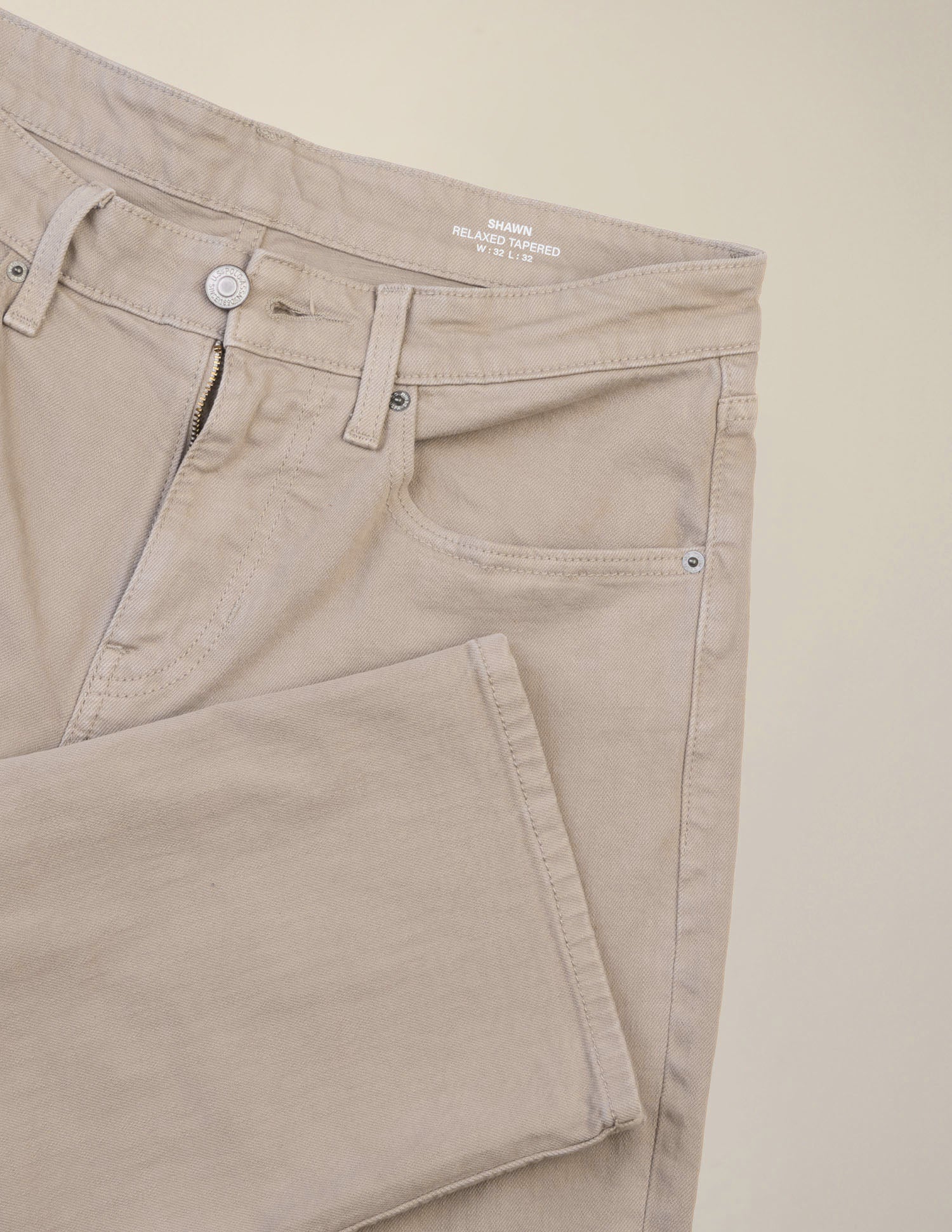 Shawn Relaxed Fit Brown Jeans Khaki - U.S. Polo Assn. India | Large