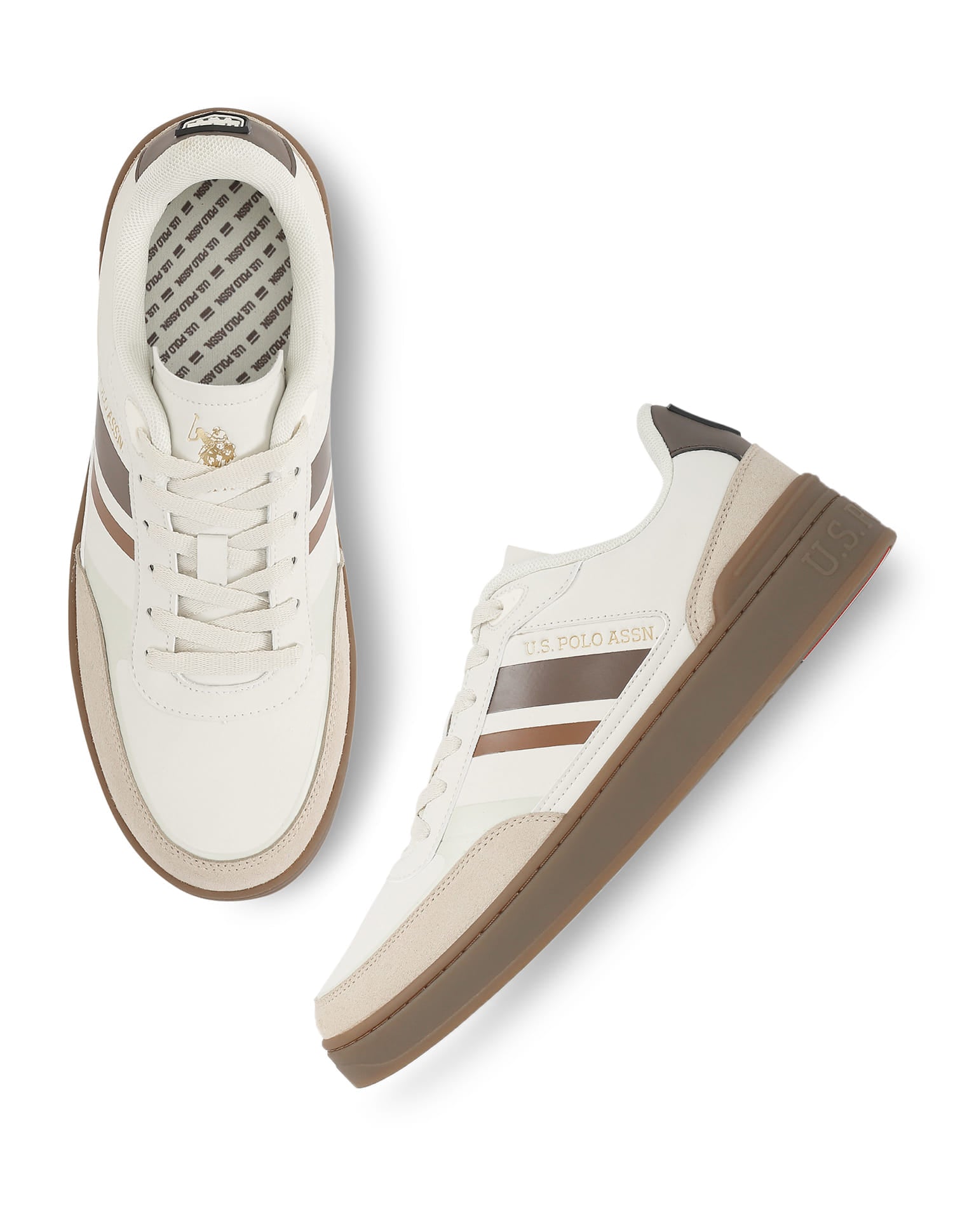 Striped Colt 2.0 Sneakers Beige - U.S. Polo Assn. India | Large