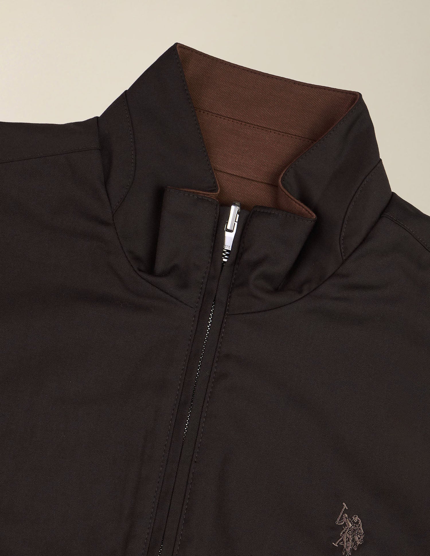 Solid Regular Fit Reversible Jacket Choco - U.S. Polo Assn. India | Large