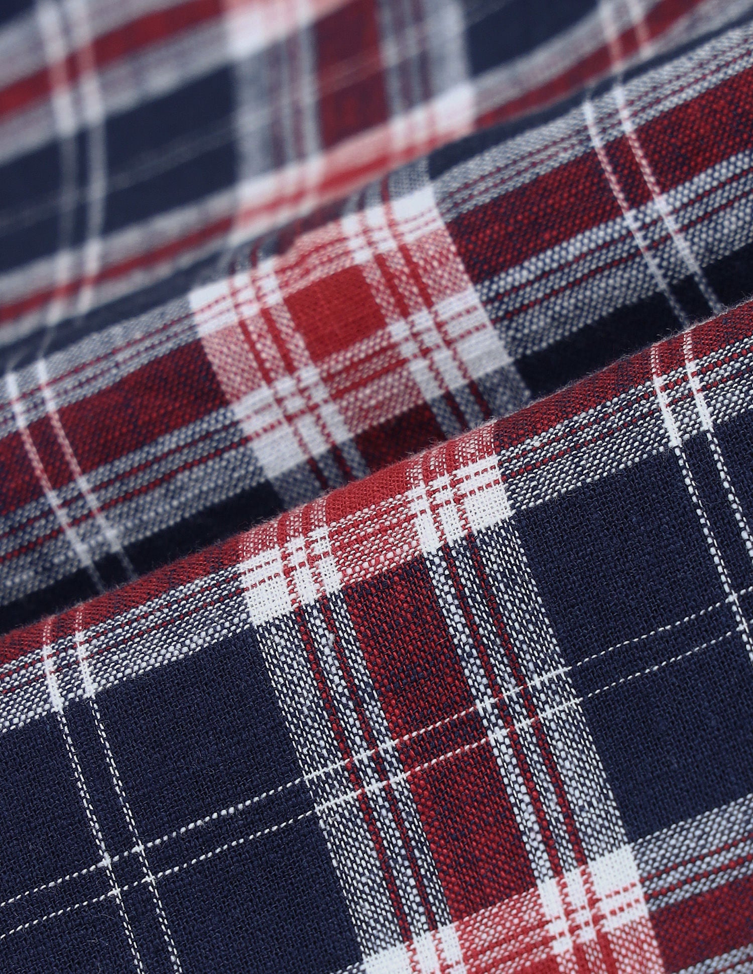 Dobby Regular Fit Checked Shirt Navy - U.S. POLO ASSN. | Large