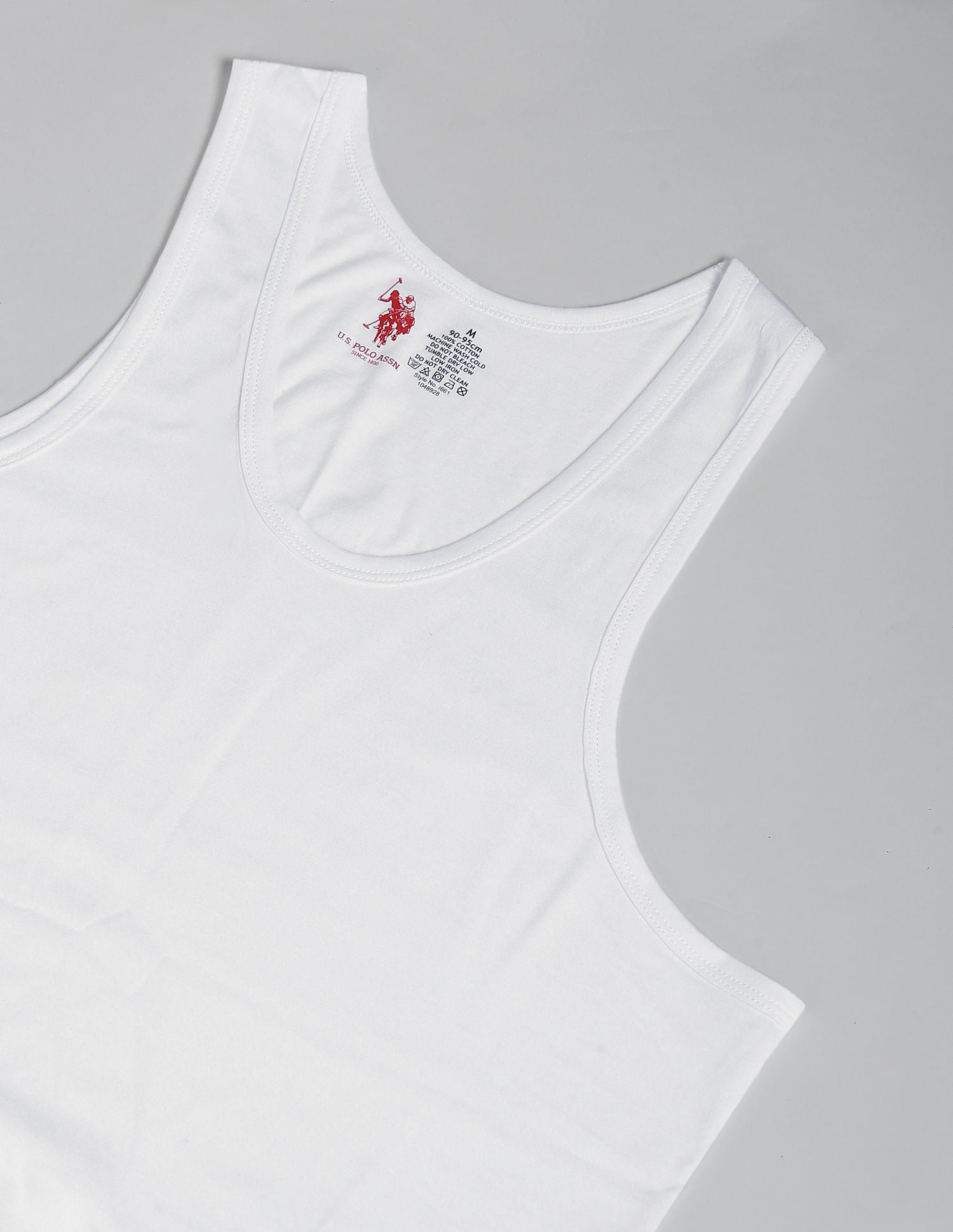 Round Neck Cotton Jersey I661 Vest - Pack Of 1 White - U.S. POLO ASSN. | Large