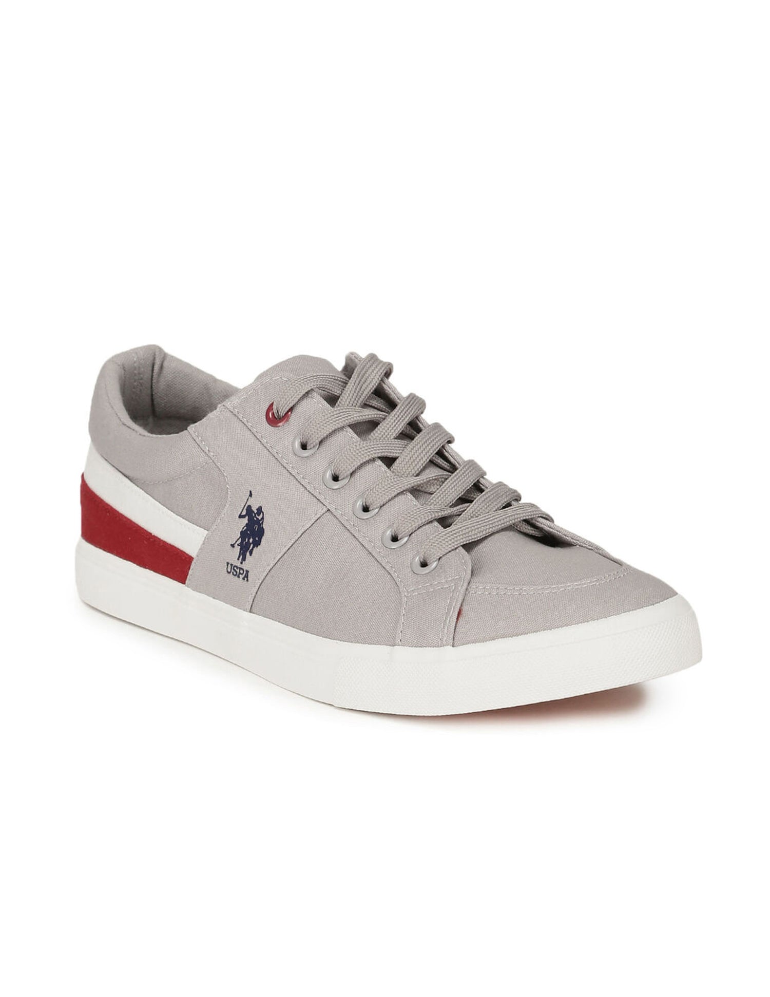 Men Grey Contrast Panel Clarkin Canvas Sneakers – U.S. Polo Assn. India