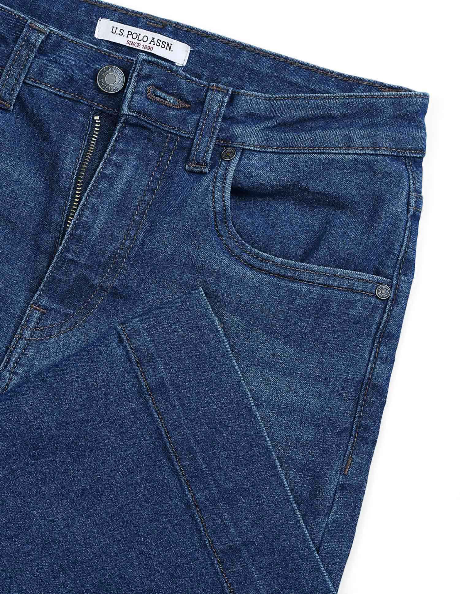 High Rise Flared Fit Jeans Blue - U.S. POLO ASSN. | Large