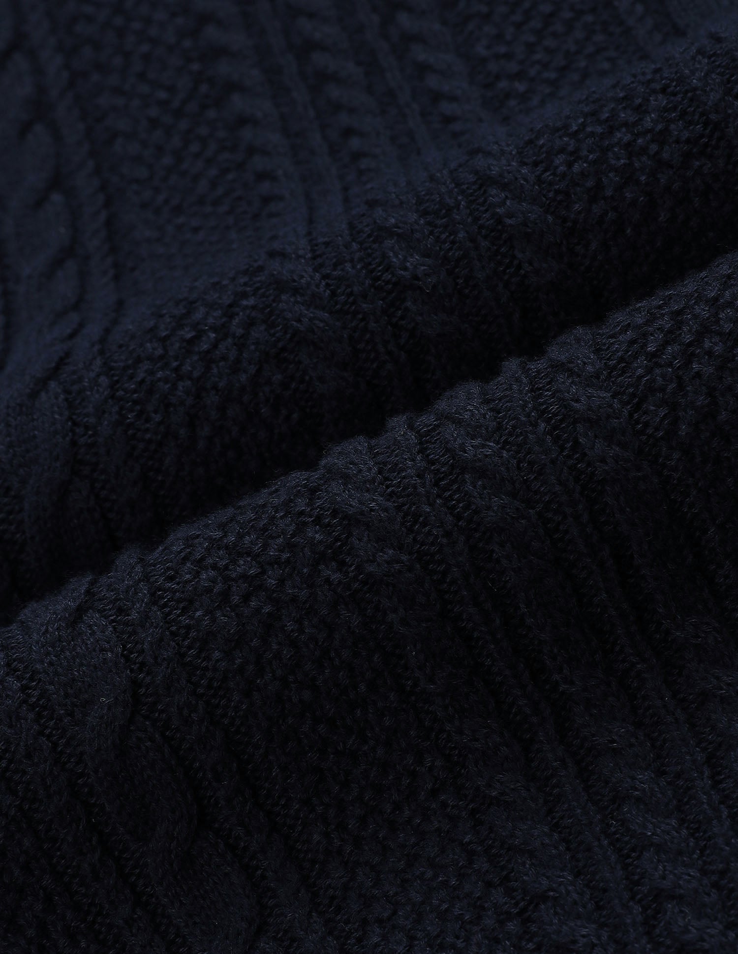 Cable Patterned Knit Regular Fit Sweater Navy - U.S. POLO ASSN. | Large