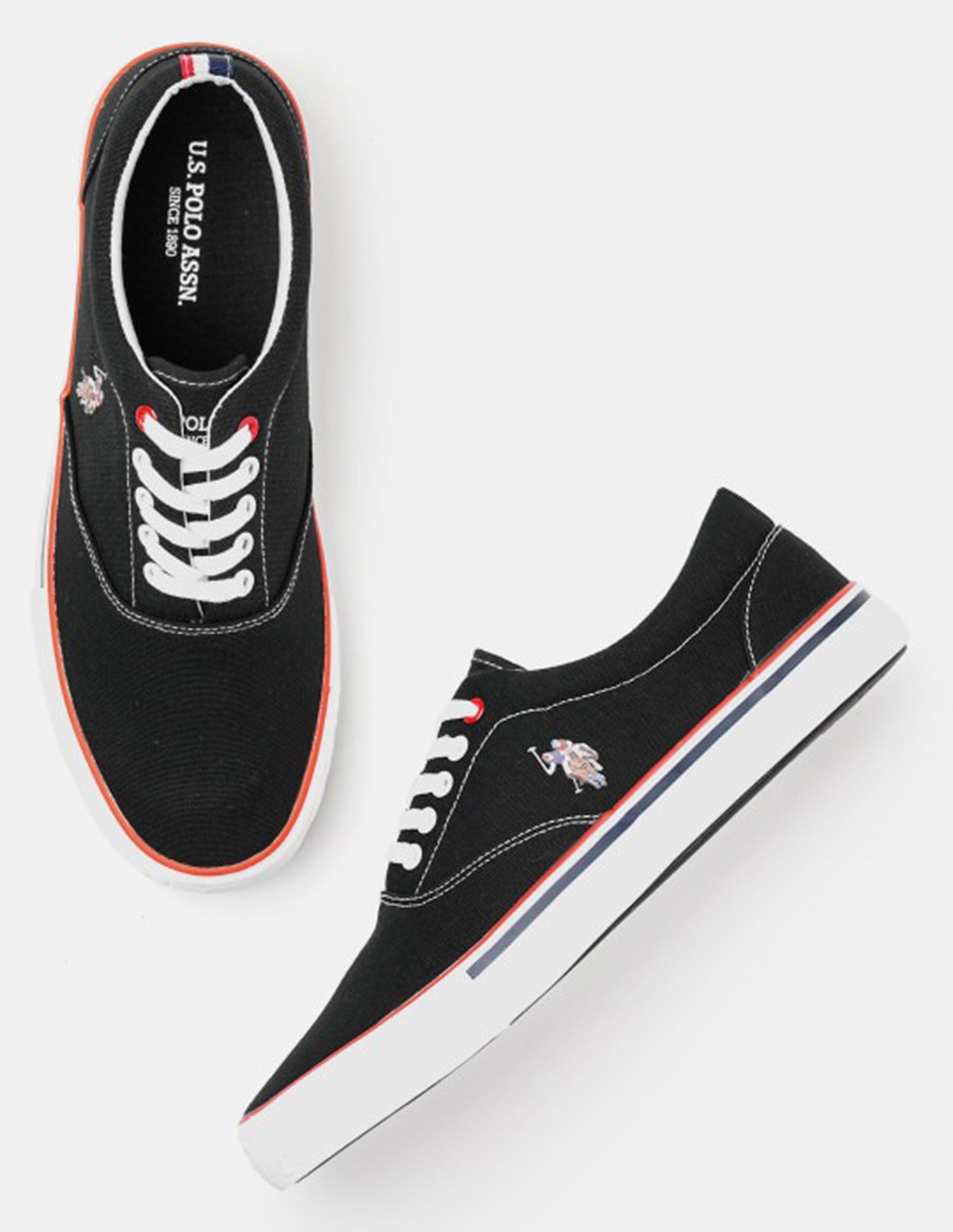 Men Clyde Blk 2.0 Lace-Ups Sneakers Black - U.S. Polo Assn. India | Large