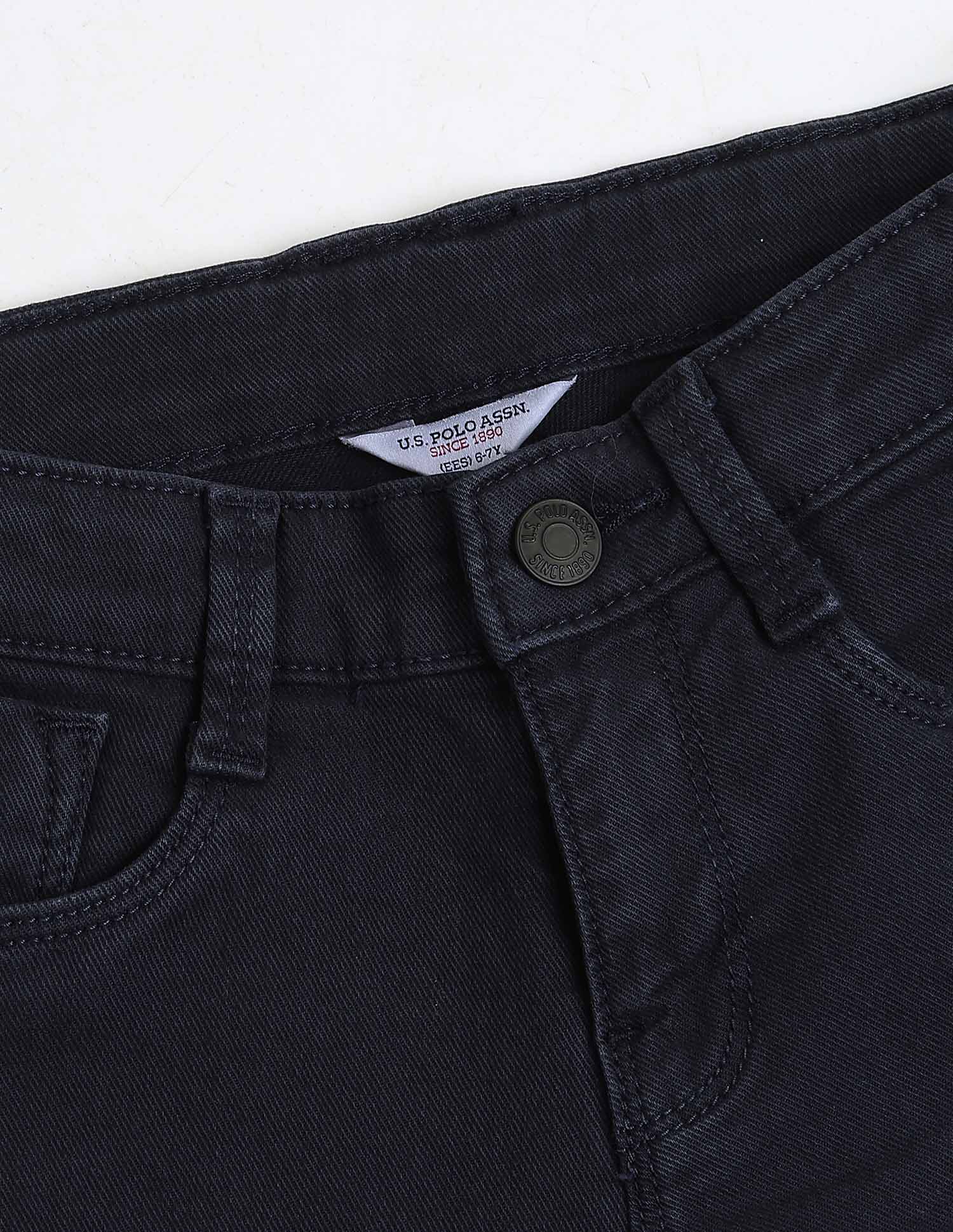 Boys Relaxed Fit Mid Rise Jeans Navy - U.S. Polo Assn. India | Large