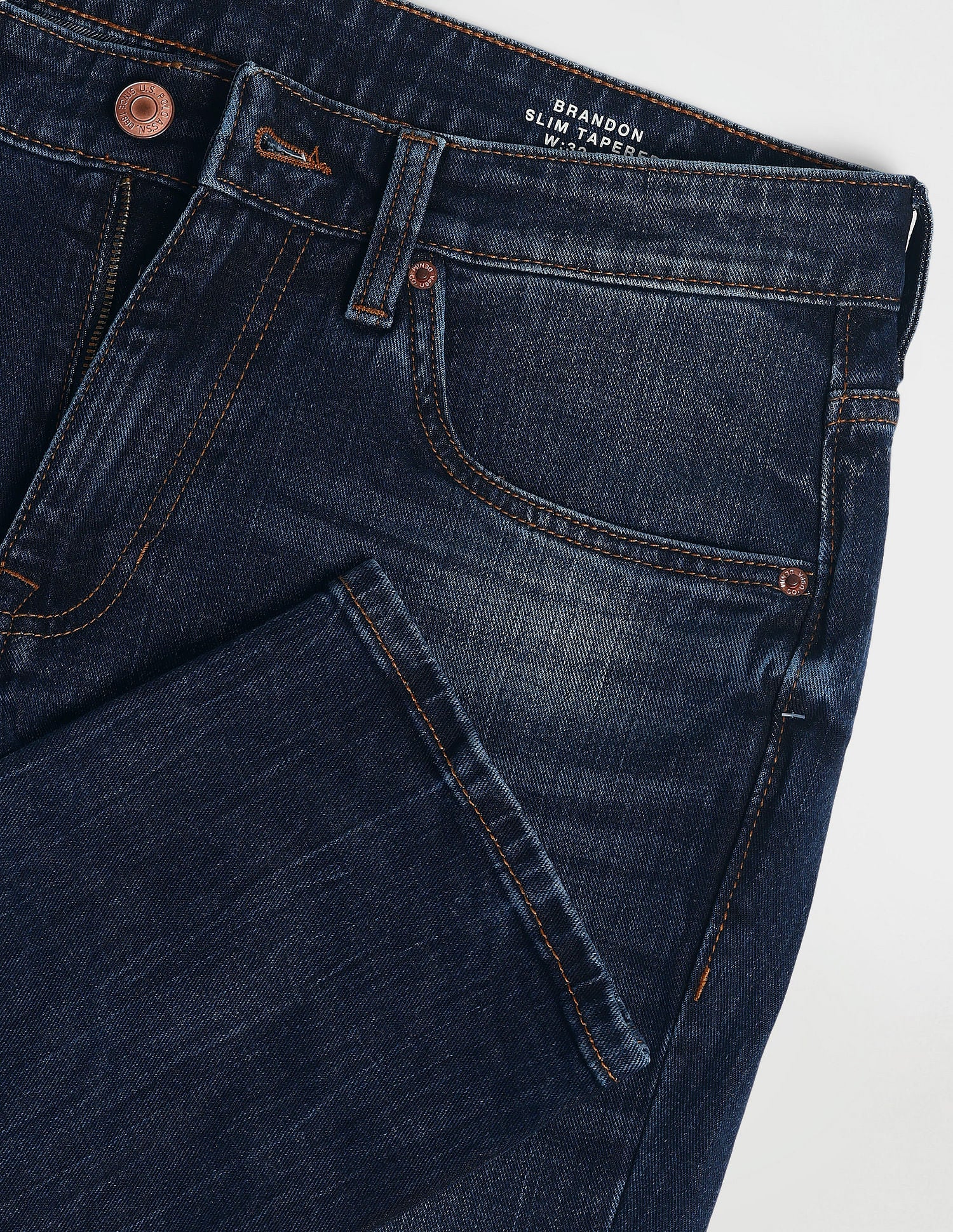 Brandon Slim Fit Blue Jeans Dark Blue - U.S. Polo Assn. India | Large