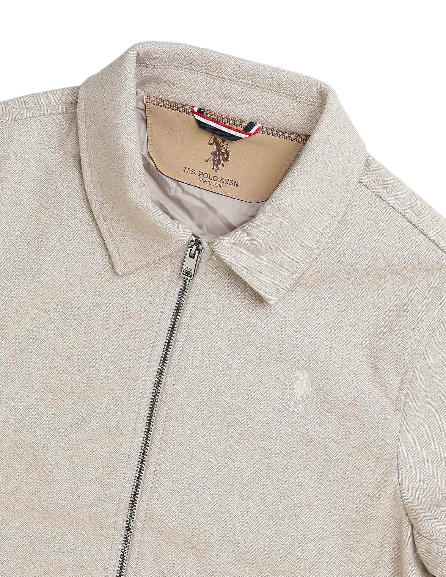 Equestrian Aisle Theater Regular Fit Jacket Beige - U.S. POLO ASSN. | Large