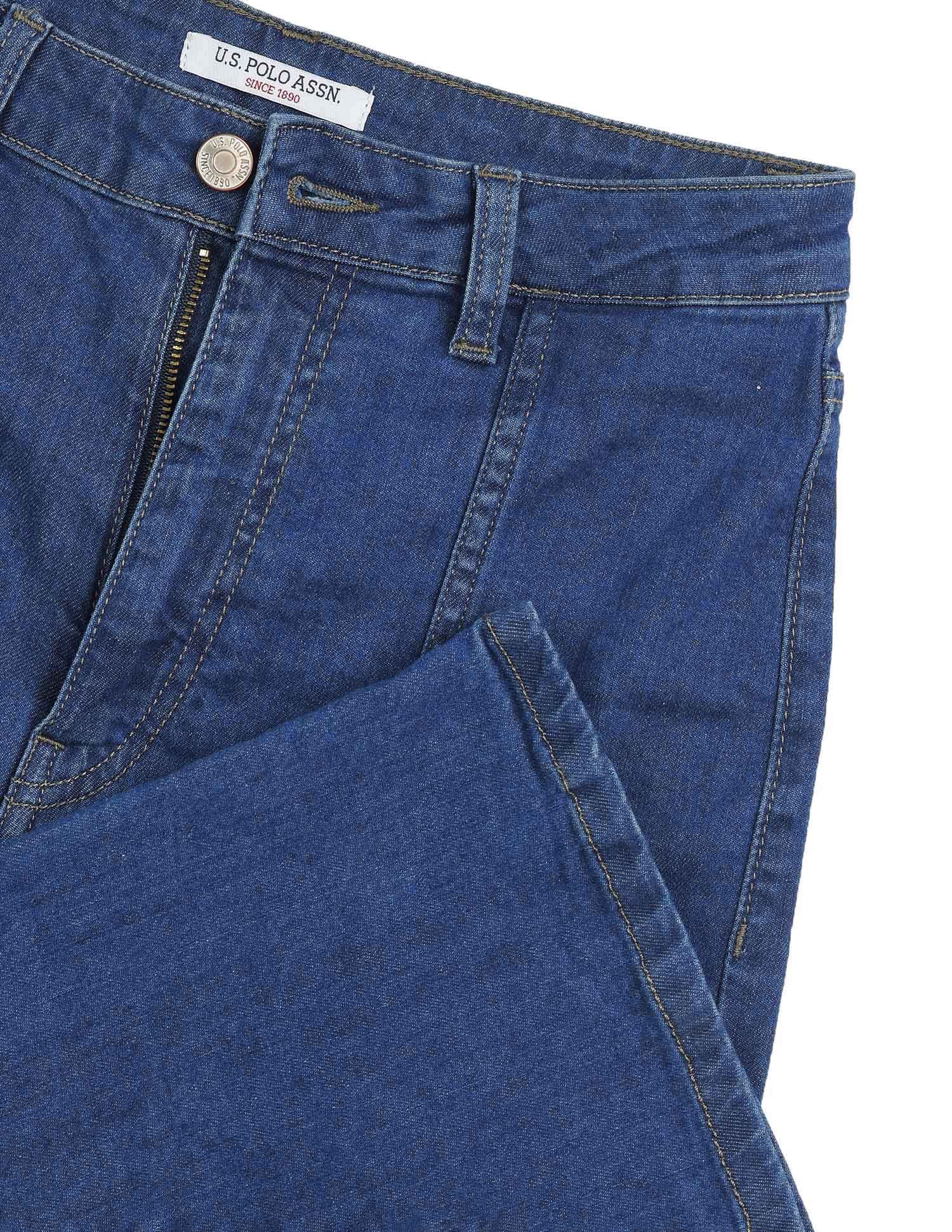 Ultra-high Rise Bootcut Jeans Dark Blue - U.S. POLO ASSN. | Large